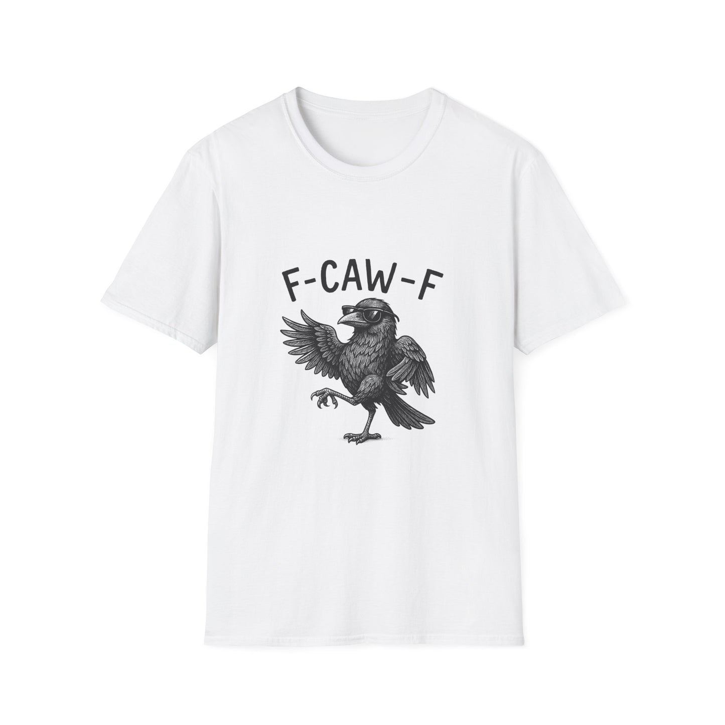 F-Caw-F Unisex Funny T-Shirt, Quirky Graphic Tee, Gifts for Bird Lovers, Casual Wear, Nature Lover Apparel