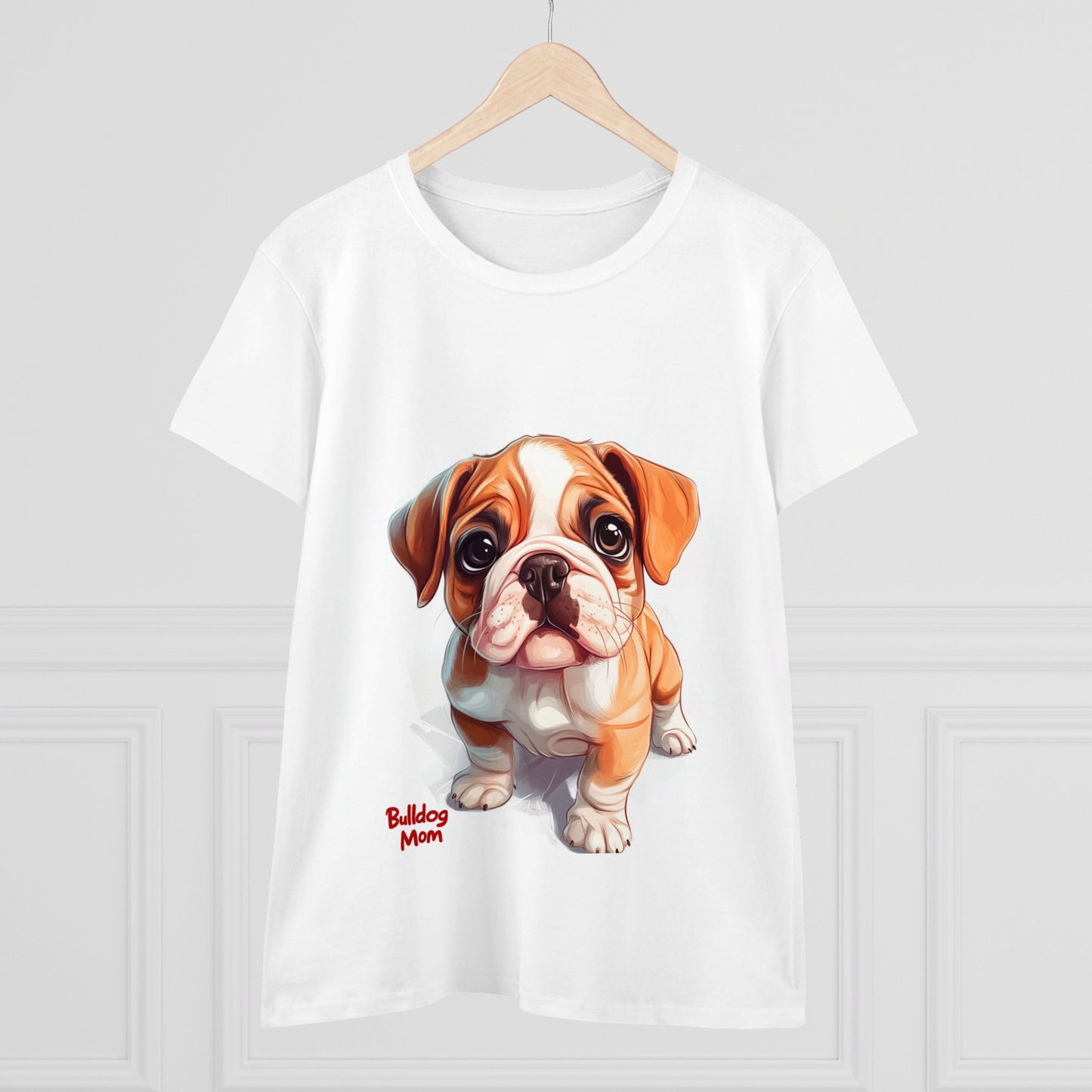 Bulldog Mom - Women's Midweight Cotton Tee