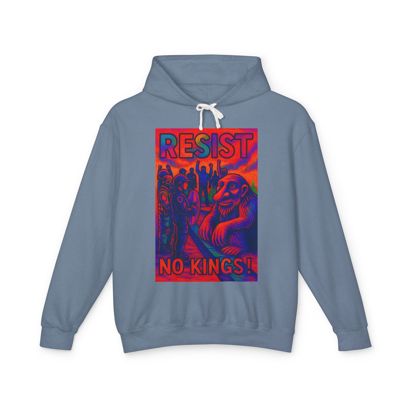 Seattle Troll Lightweight Hoodie - Resist No Kings Design