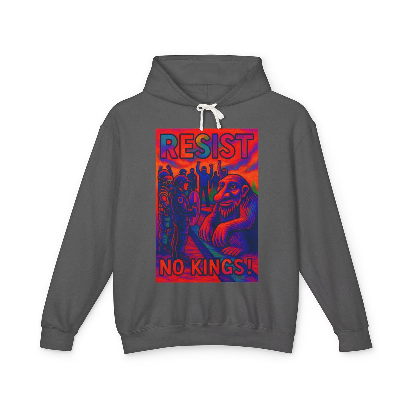 Seattle Troll Lightweight Hoodie - Resist No Kings Design