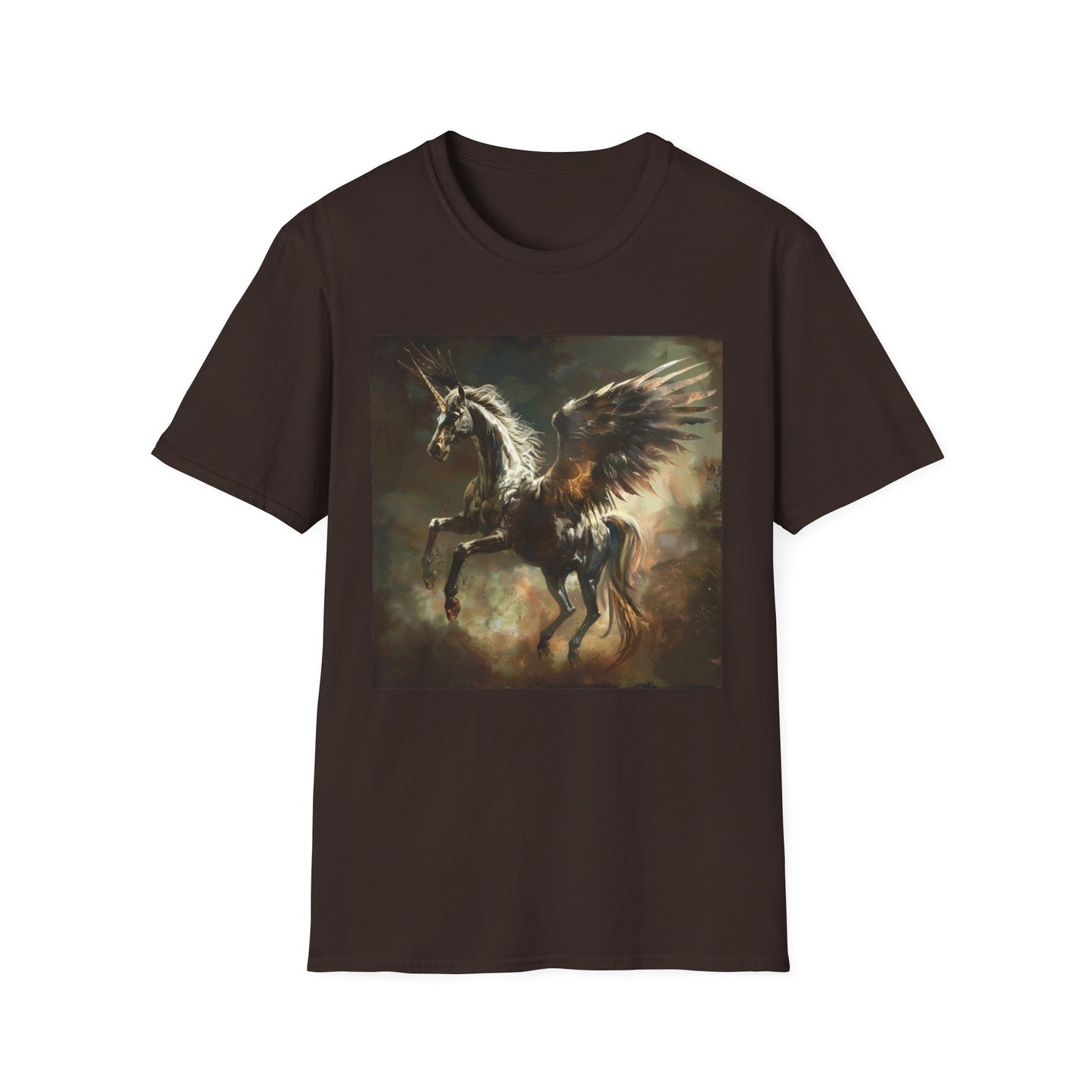 Pegasus flying Unicorn - Unisex Softstyle T-Shirt
