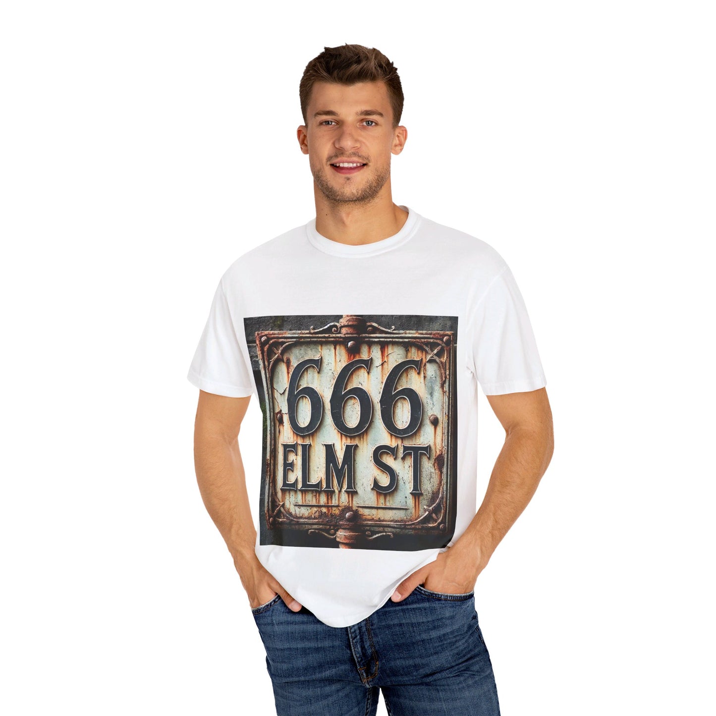 666 Elm St - Unisex Garment-Dyed T-shirt