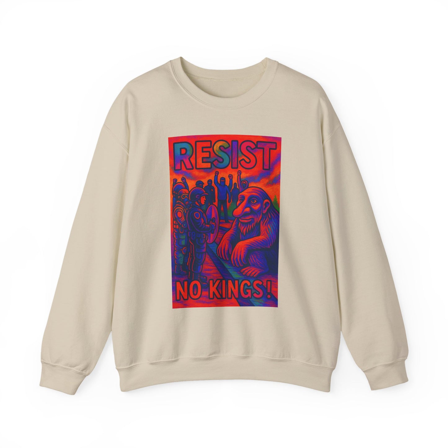 Resist No Kings Seattle Troll Unisex Sweatshirt - Bold Statement Apparel, Cozy