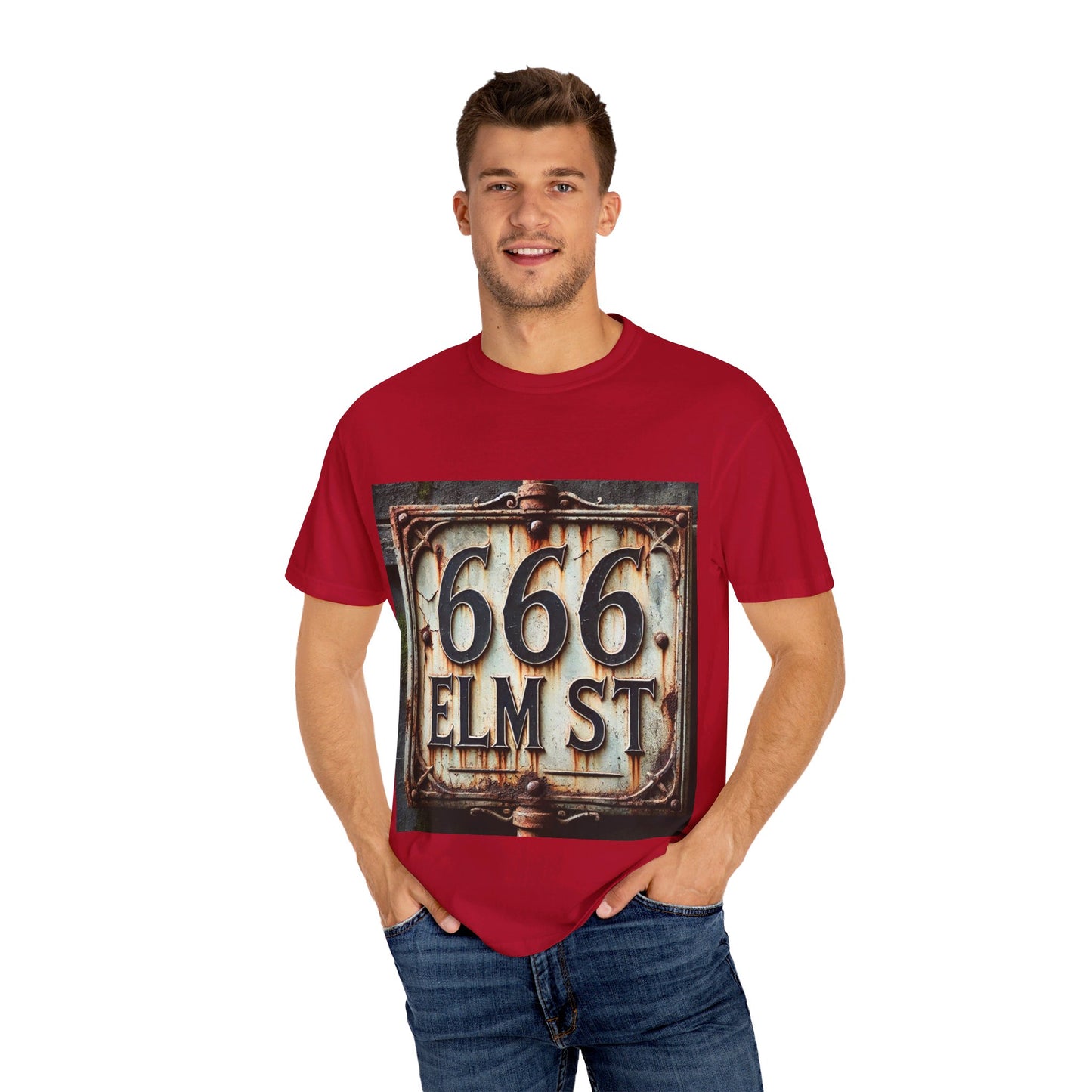 666 Elm St - Unisex Garment-Dyed T-shirt