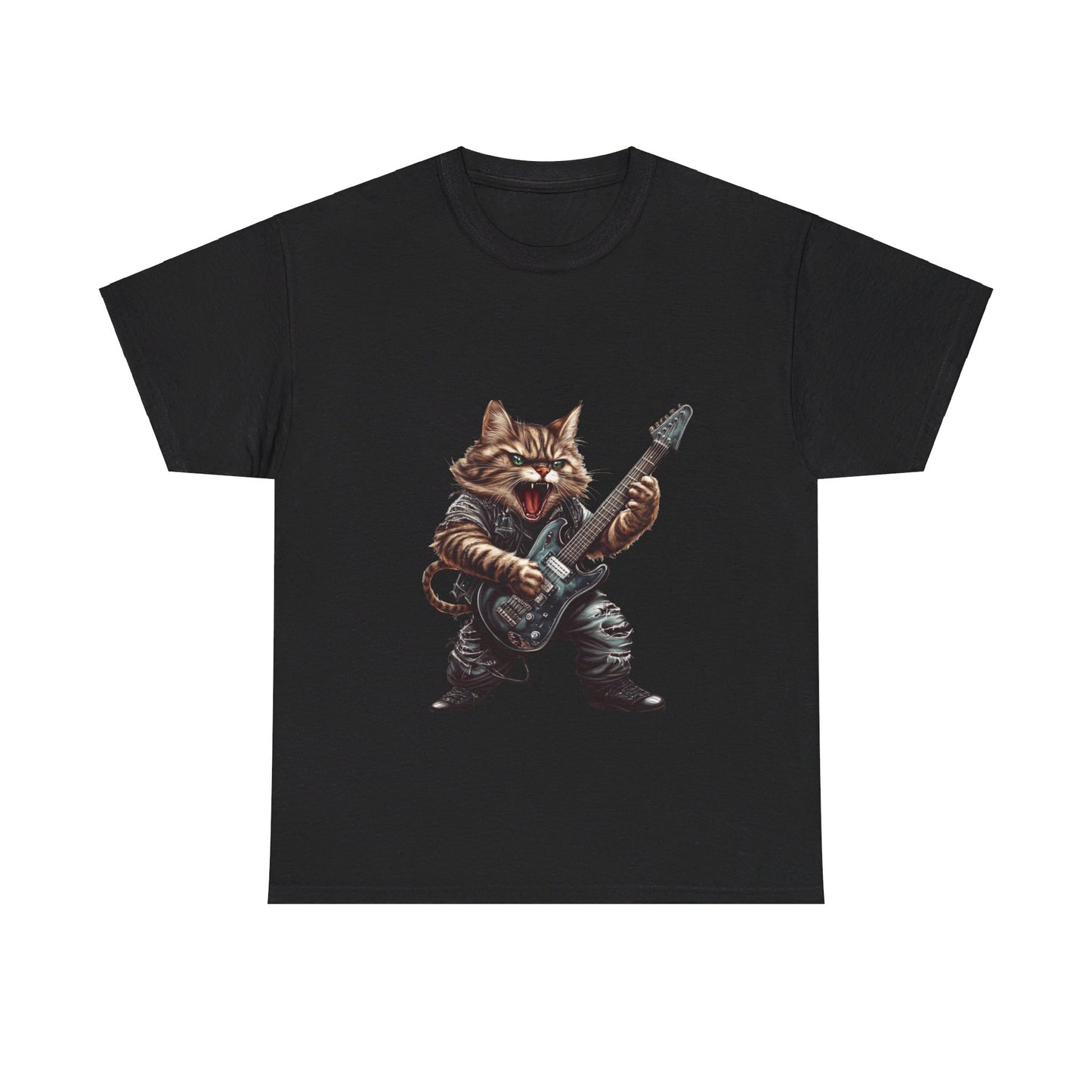 Heavy Metal Cat - Unisex Heavy Cotton Tee