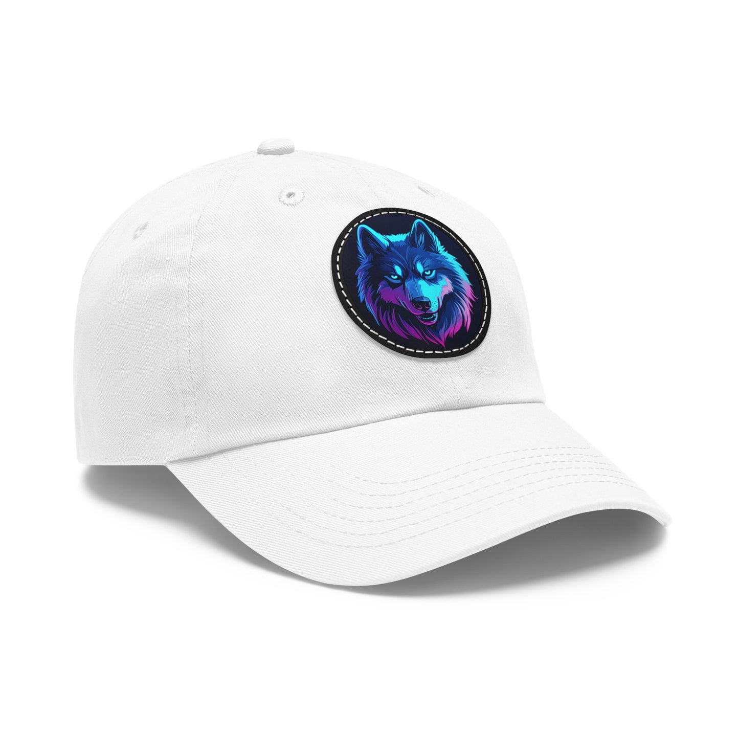 Washington University Huskies - Dad Hat with Leather Patch (Round)