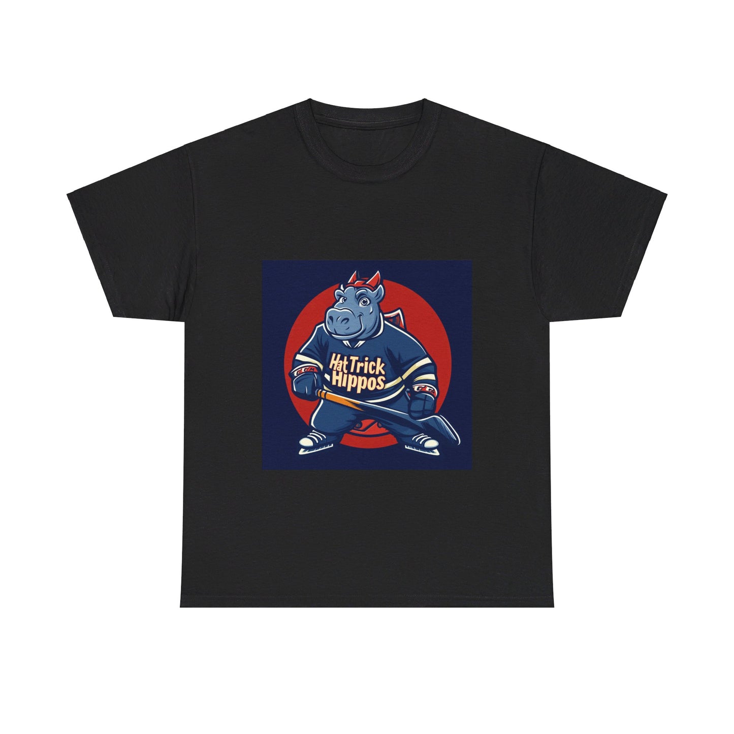 Hat Trick Hippos hockey club - Unisex Heavy Cotton Tee