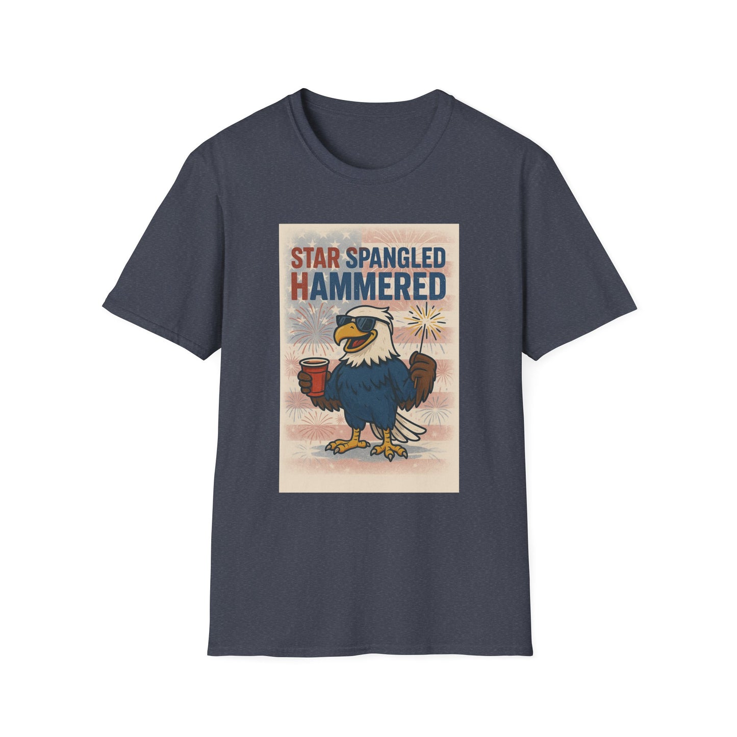 Star Spangled Hammered T-Shirt - 4th of July Celebration Tee