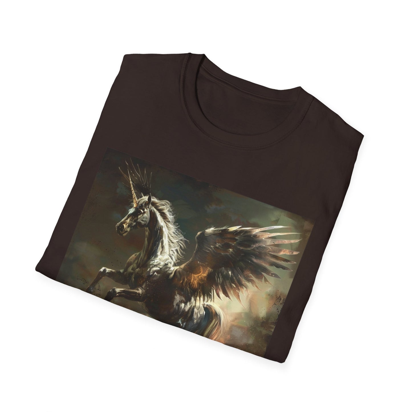 Pegasus flying Unicorn - Unisex Softstyle T-Shirt