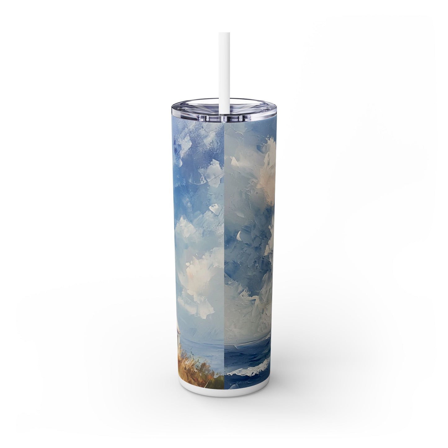 Lighthouse - Skinny Tumbler with Straw, 20oz