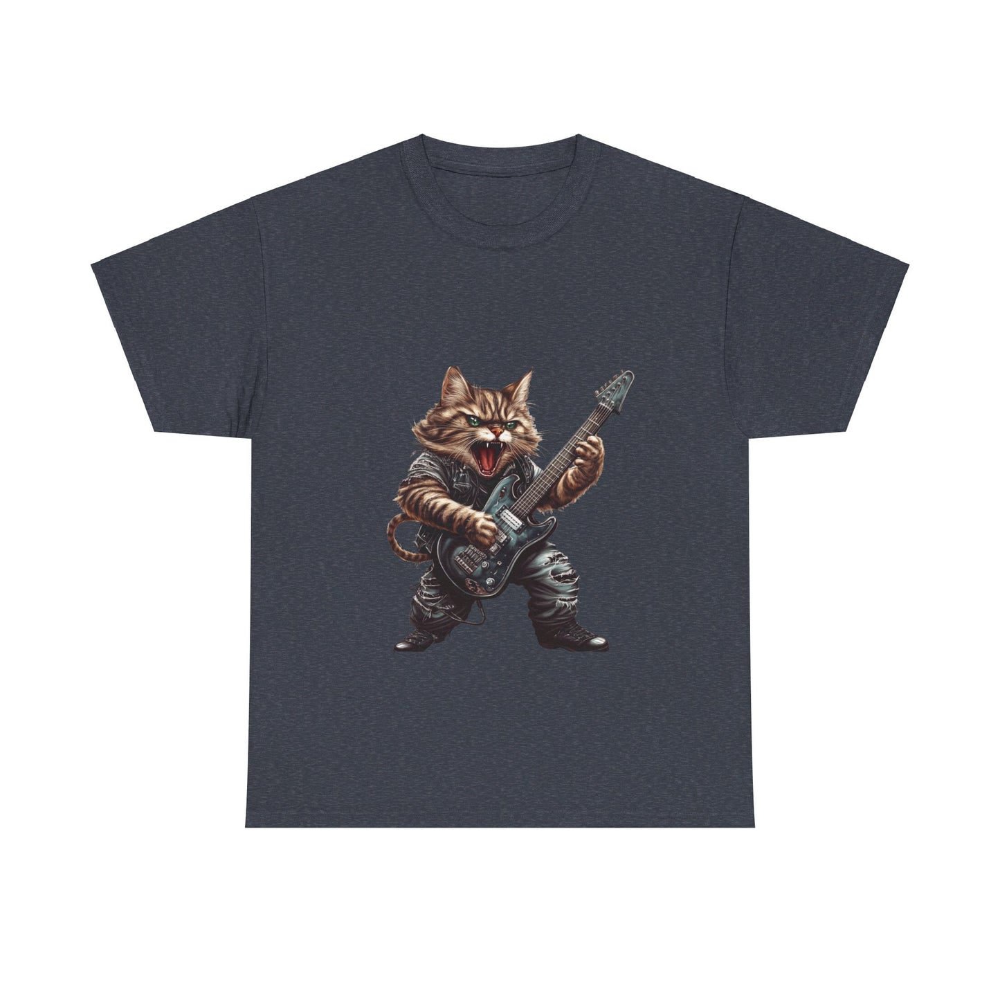 Heavy Metal Cat - Unisex Heavy Cotton Tee