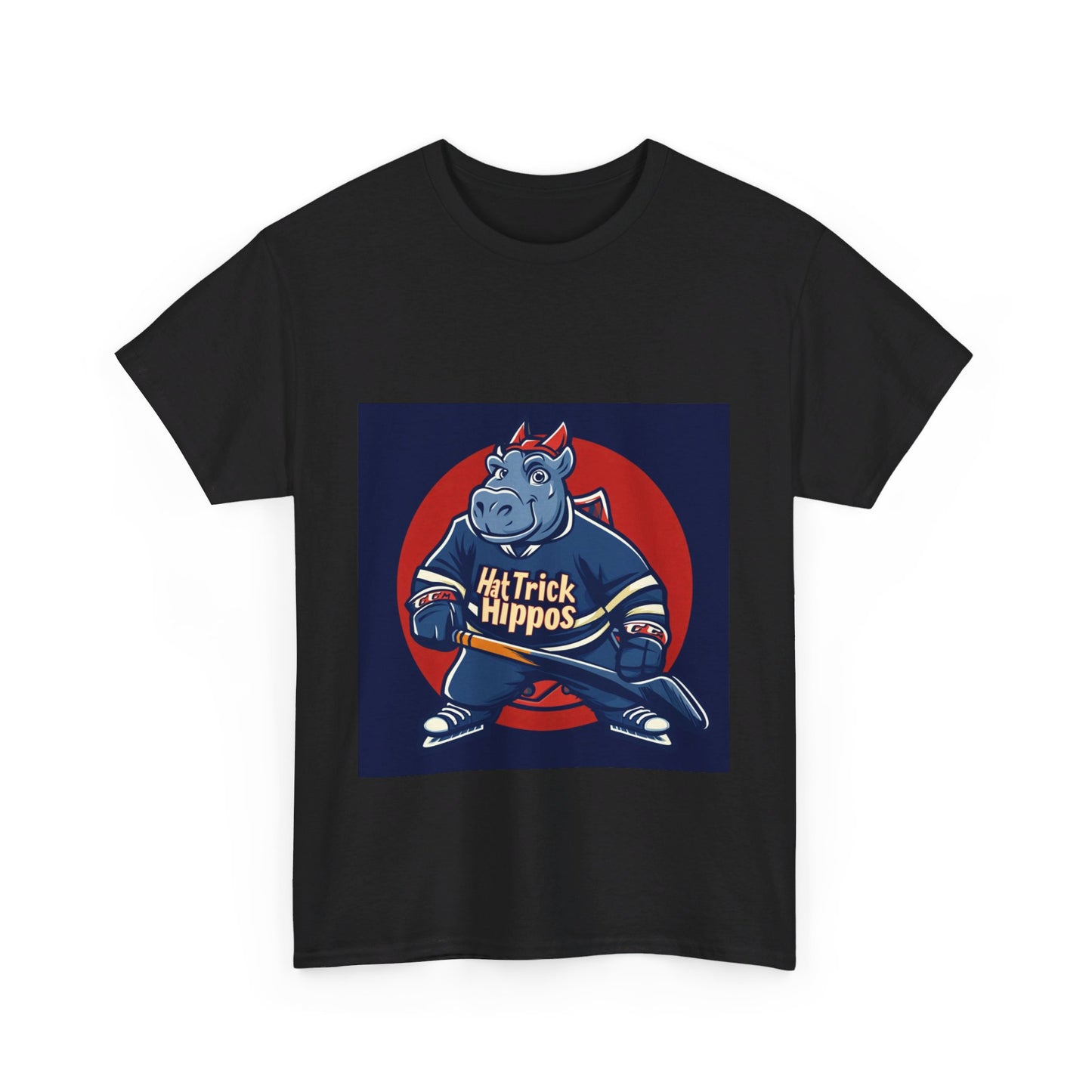 Hat Trick Hippos hockey club - Unisex Heavy Cotton Tee