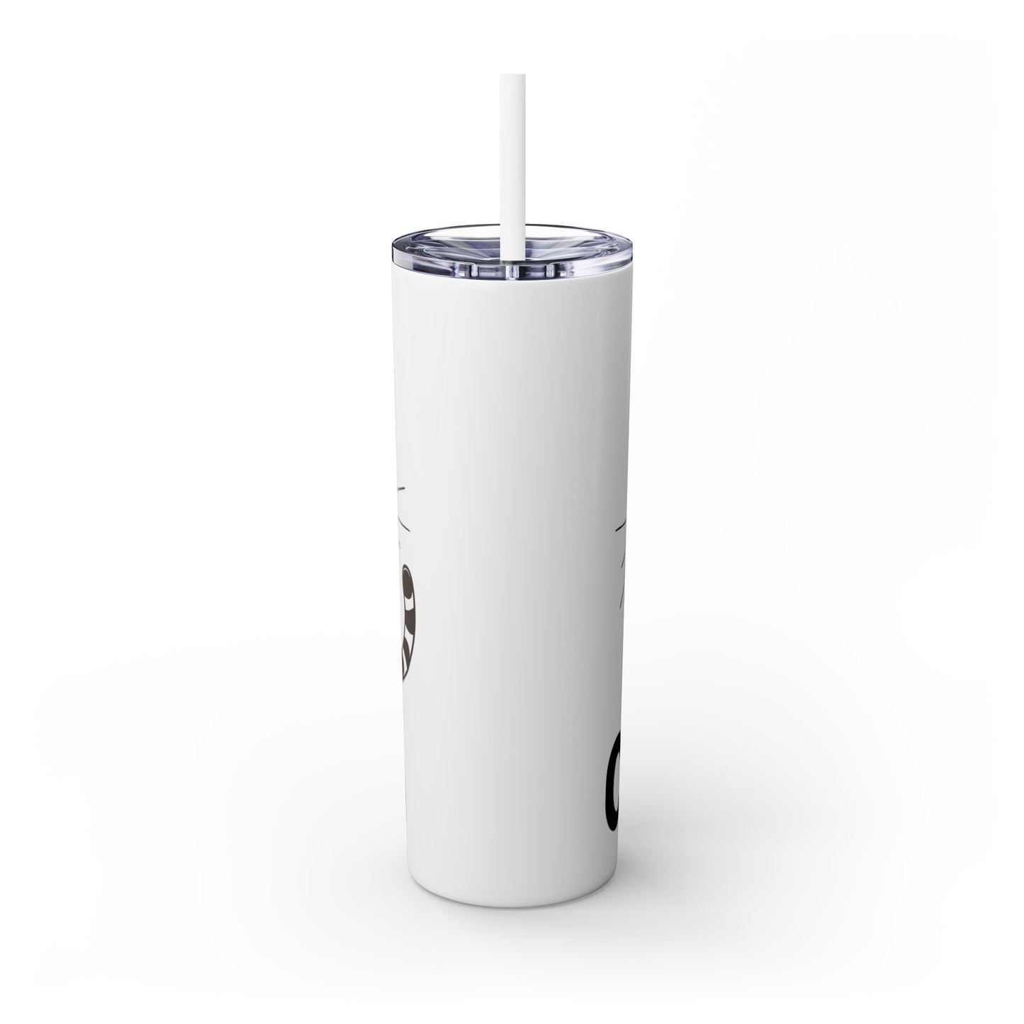 Cat Mom - Skinny Tumbler with Straw, 20oz