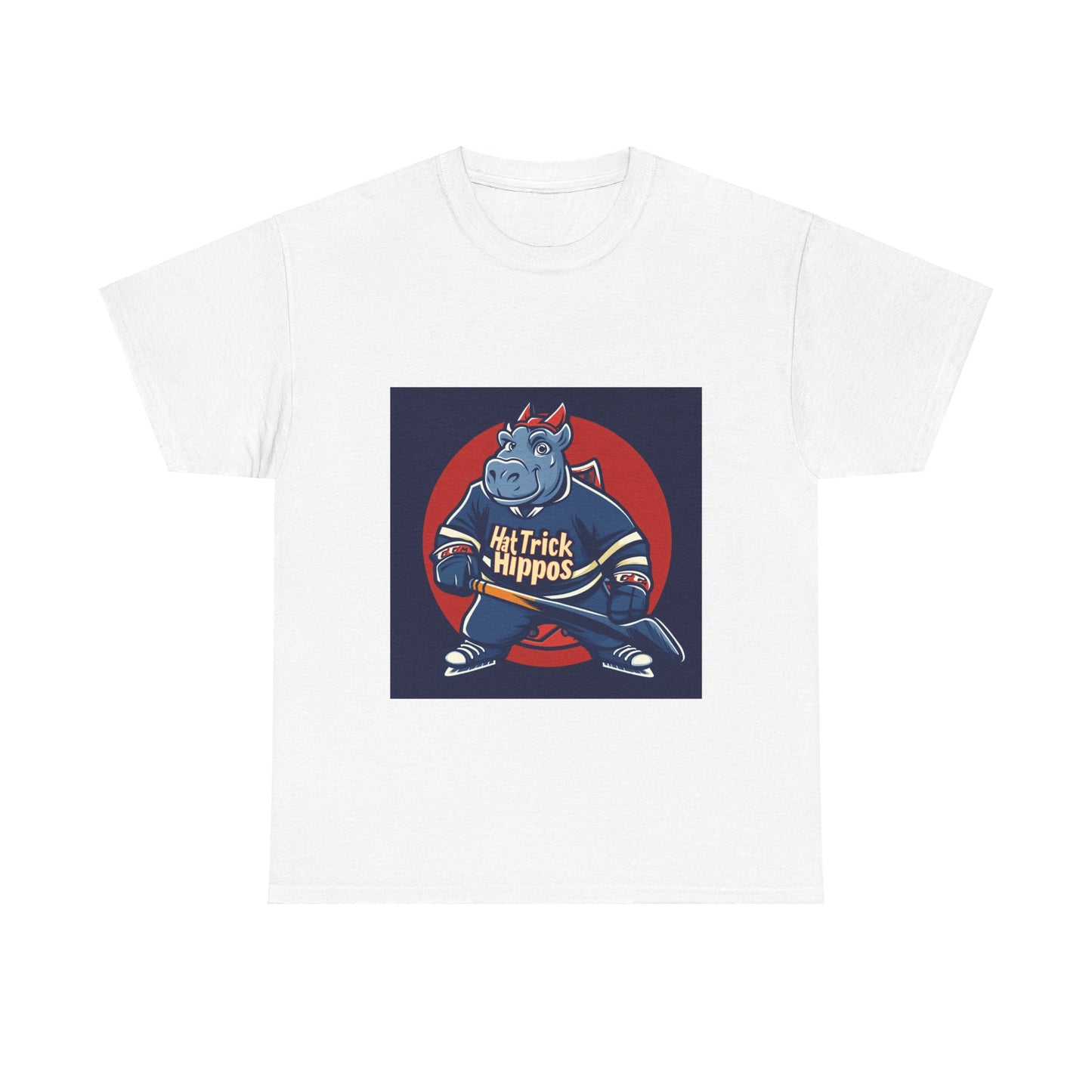 Hat Trick Hippos hockey club - Unisex Heavy Cotton Tee