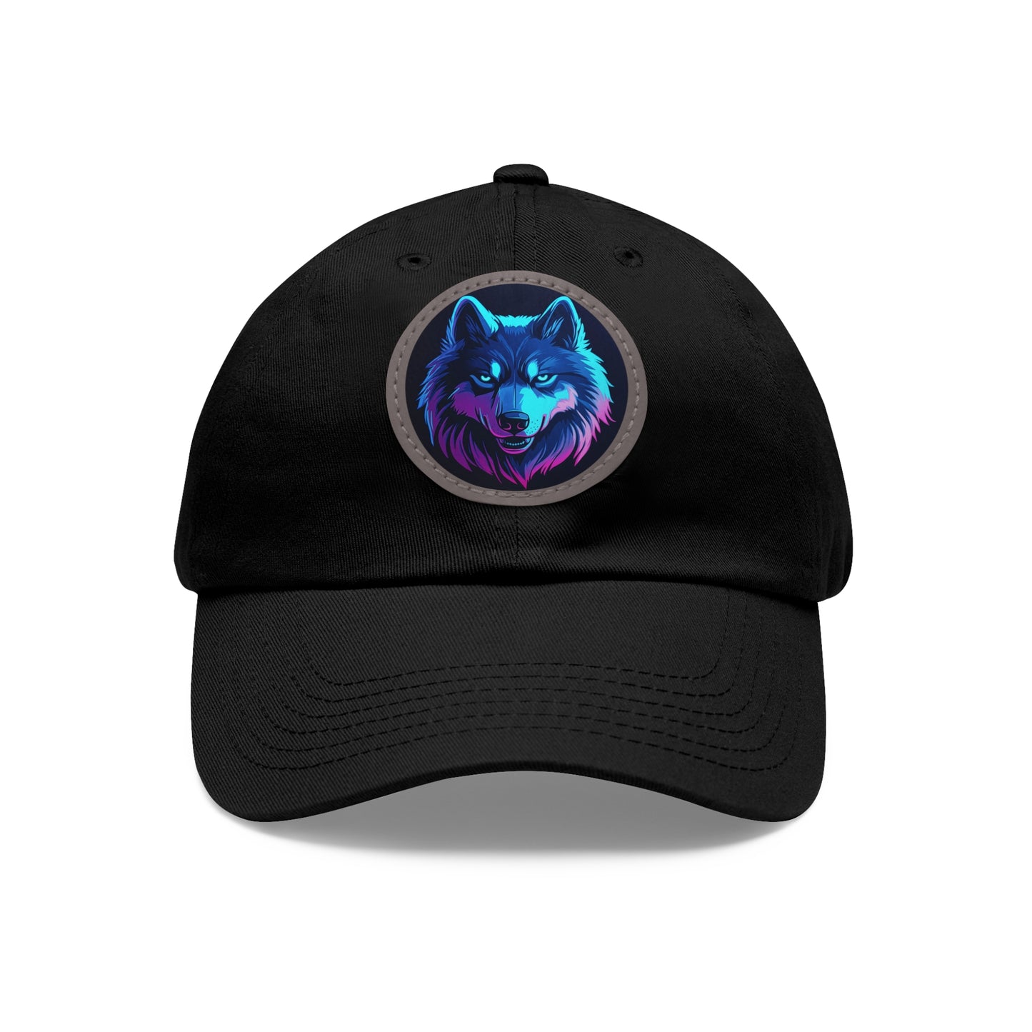 Washington University Huskies - Dad Hat with Leather Patch (Round)