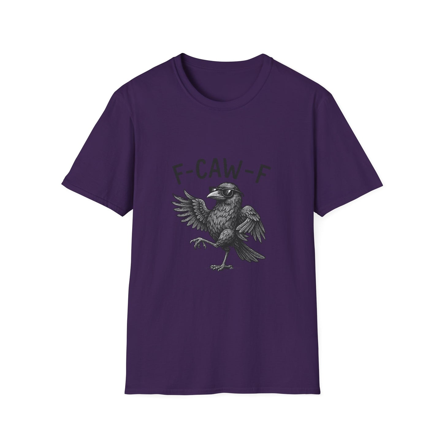 F-Caw-F Unisex Funny T-Shirt, Quirky Graphic Tee, Gifts for Bird Lovers, Casual Wear, Nature Lover Apparel