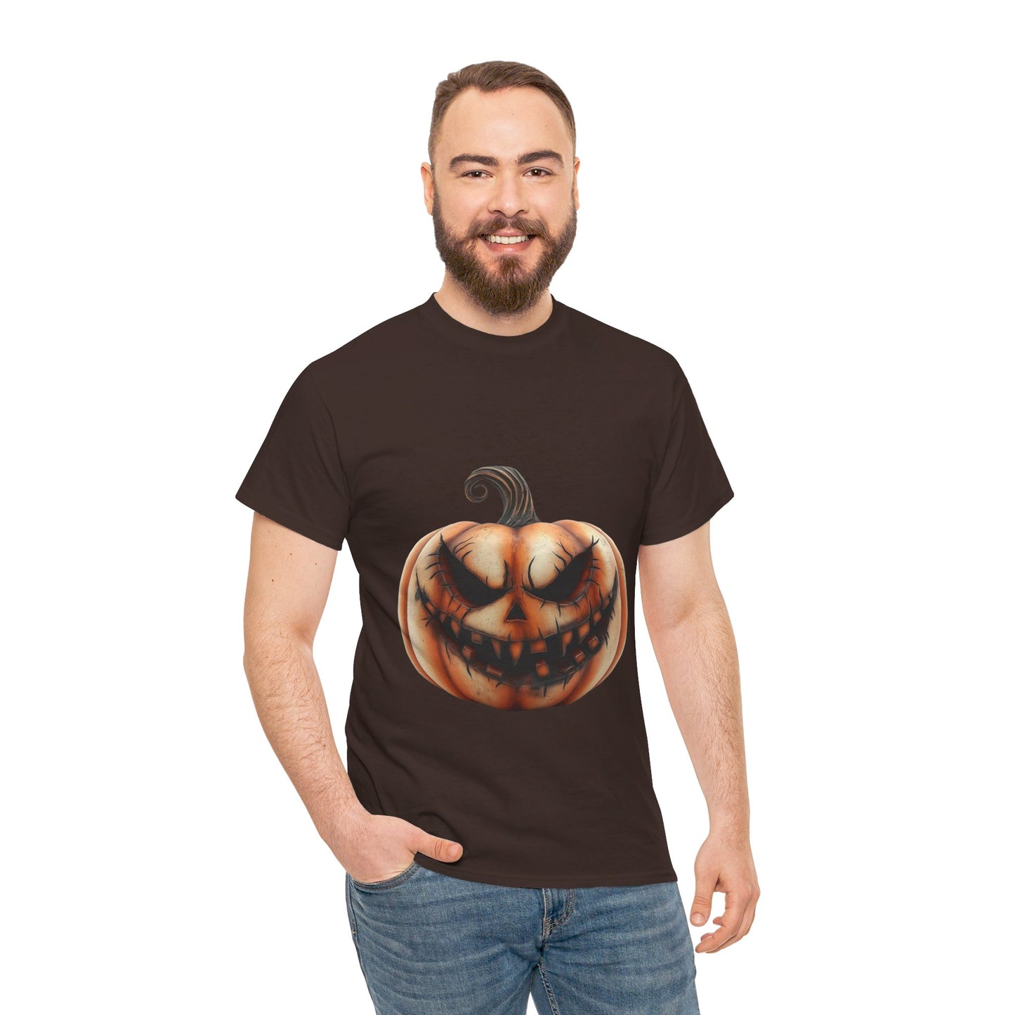 Jack-o-Lantern Halloween toned scary - Unisex Heavy Cotton Tee