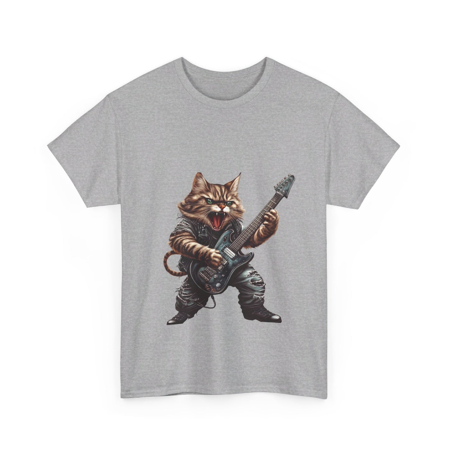 Heavy Metal Cat - Unisex Heavy Cotton Tee