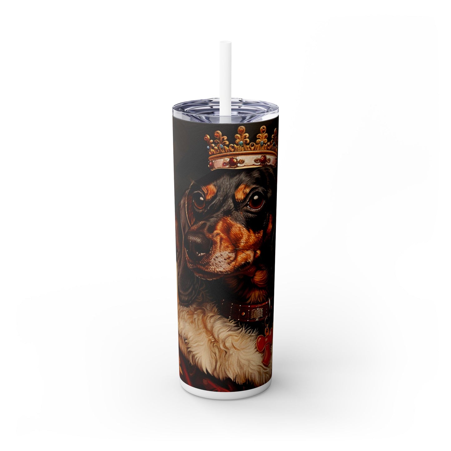 Lord Doxie - Skinny Tumbler with Straw, 20oz