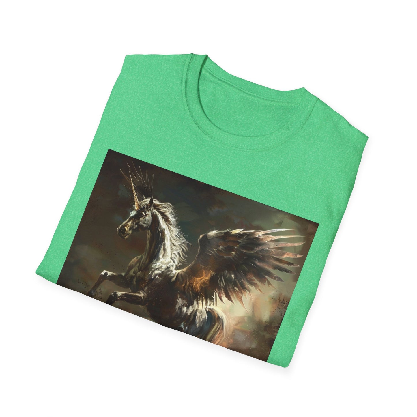 Pegasus flying Unicorn - Unisex Softstyle T-Shirt