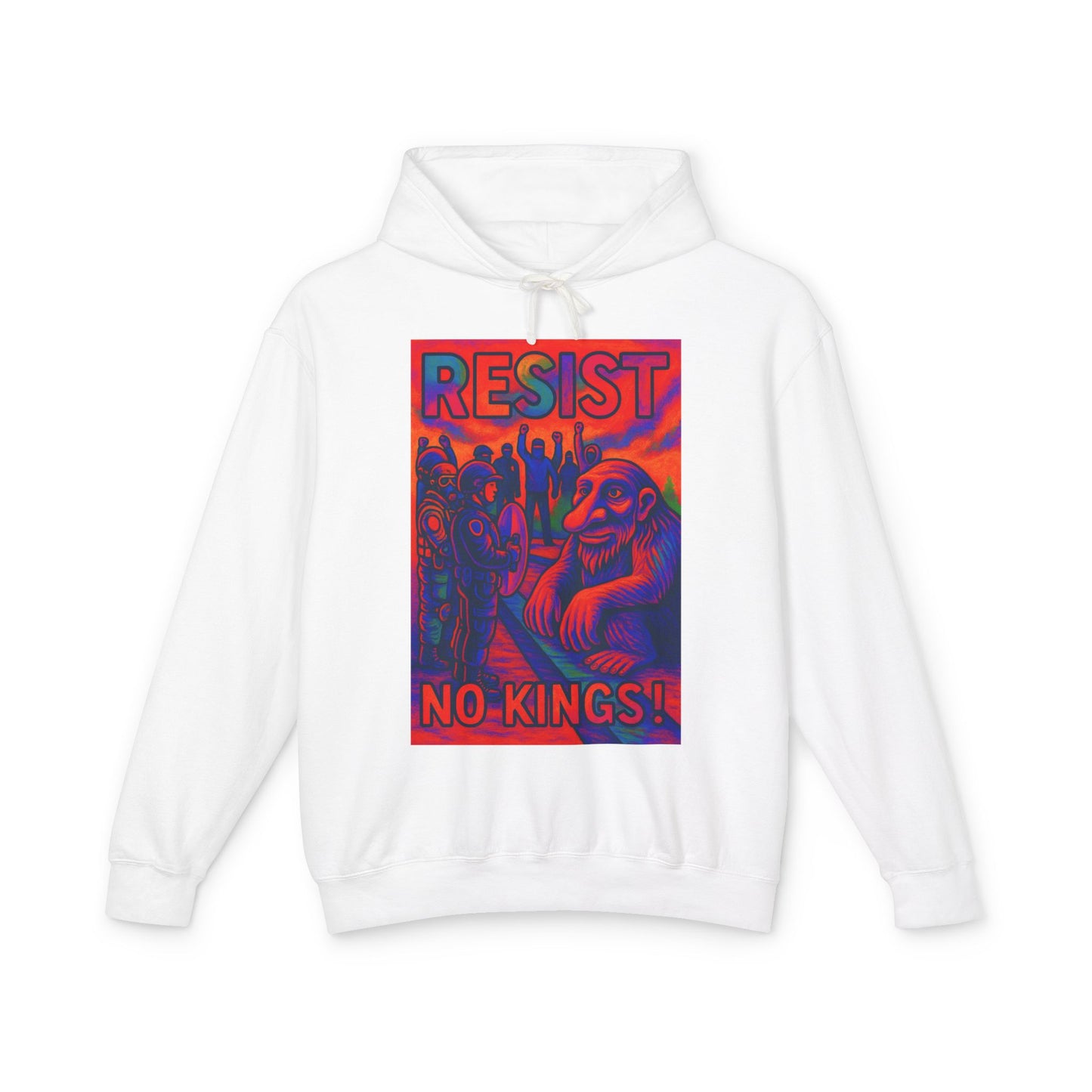 Seattle Troll Lightweight Hoodie - Resist No Kings Design