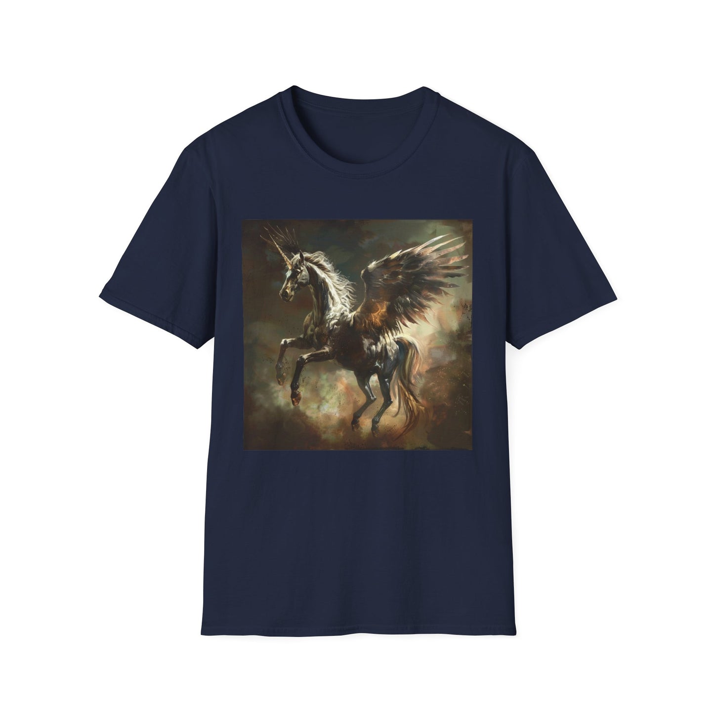 Pegasus flying Unicorn - Unisex Softstyle T-Shirt