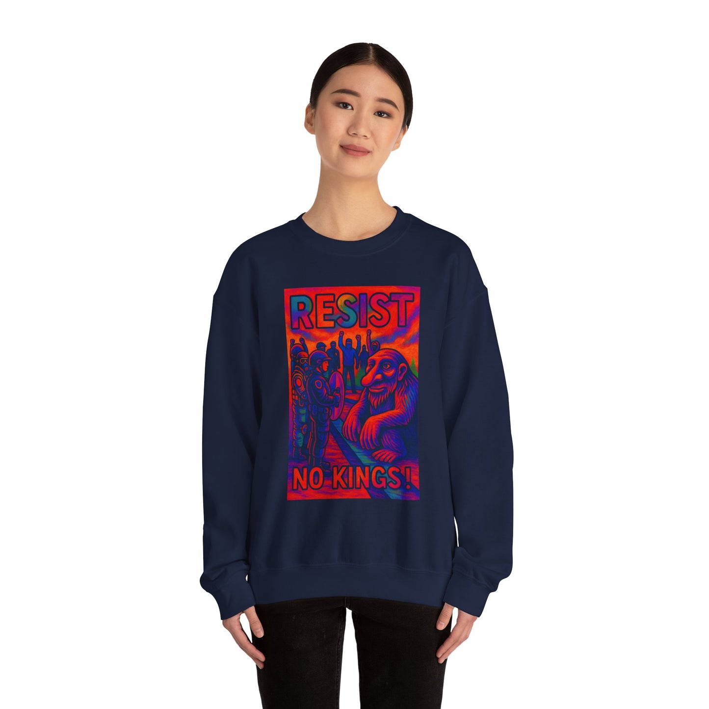 Resist No Kings Seattle Troll Unisex Sweatshirt - Bold Statement Apparel, Cozy