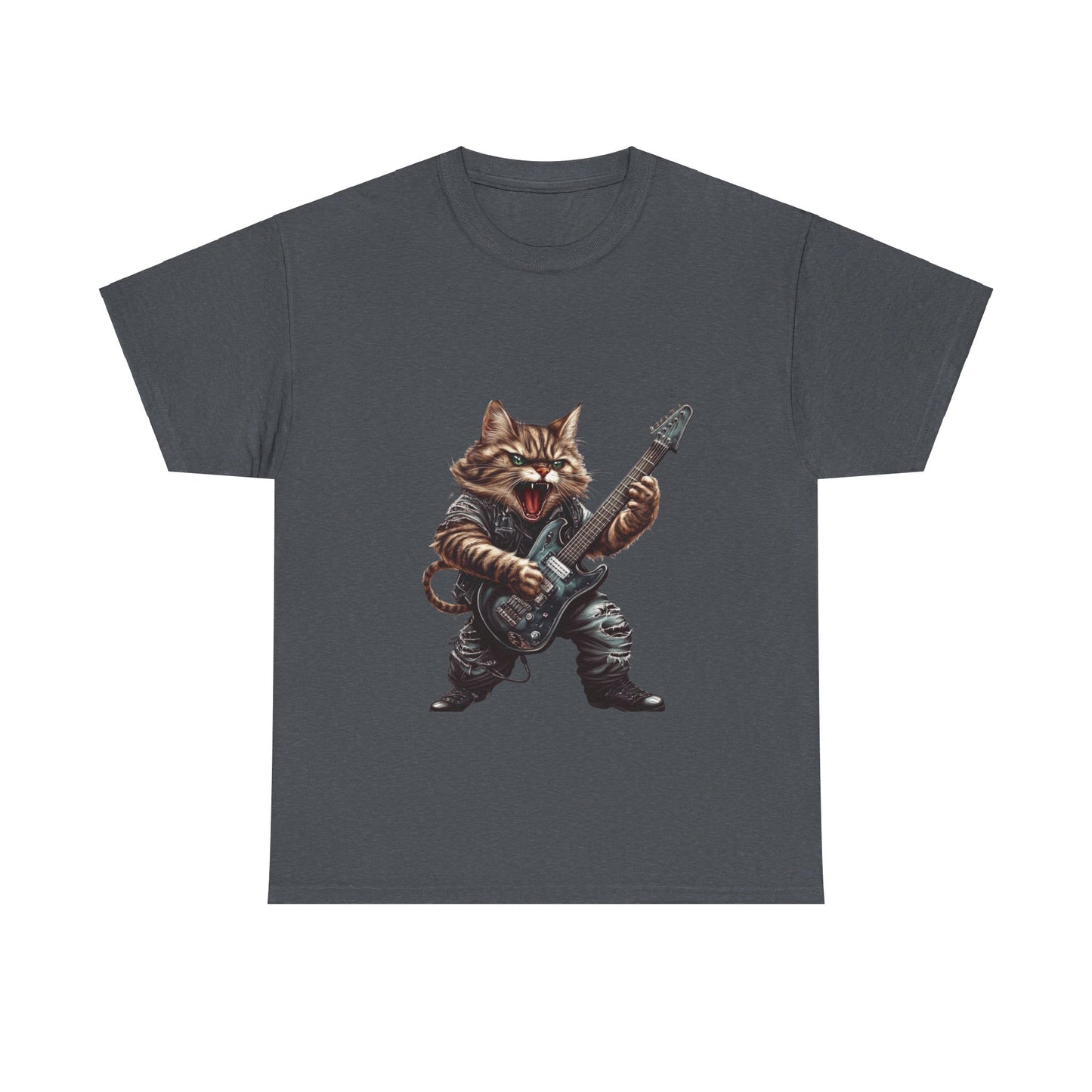 Heavy Metal Cat - Unisex Heavy Cotton Tee