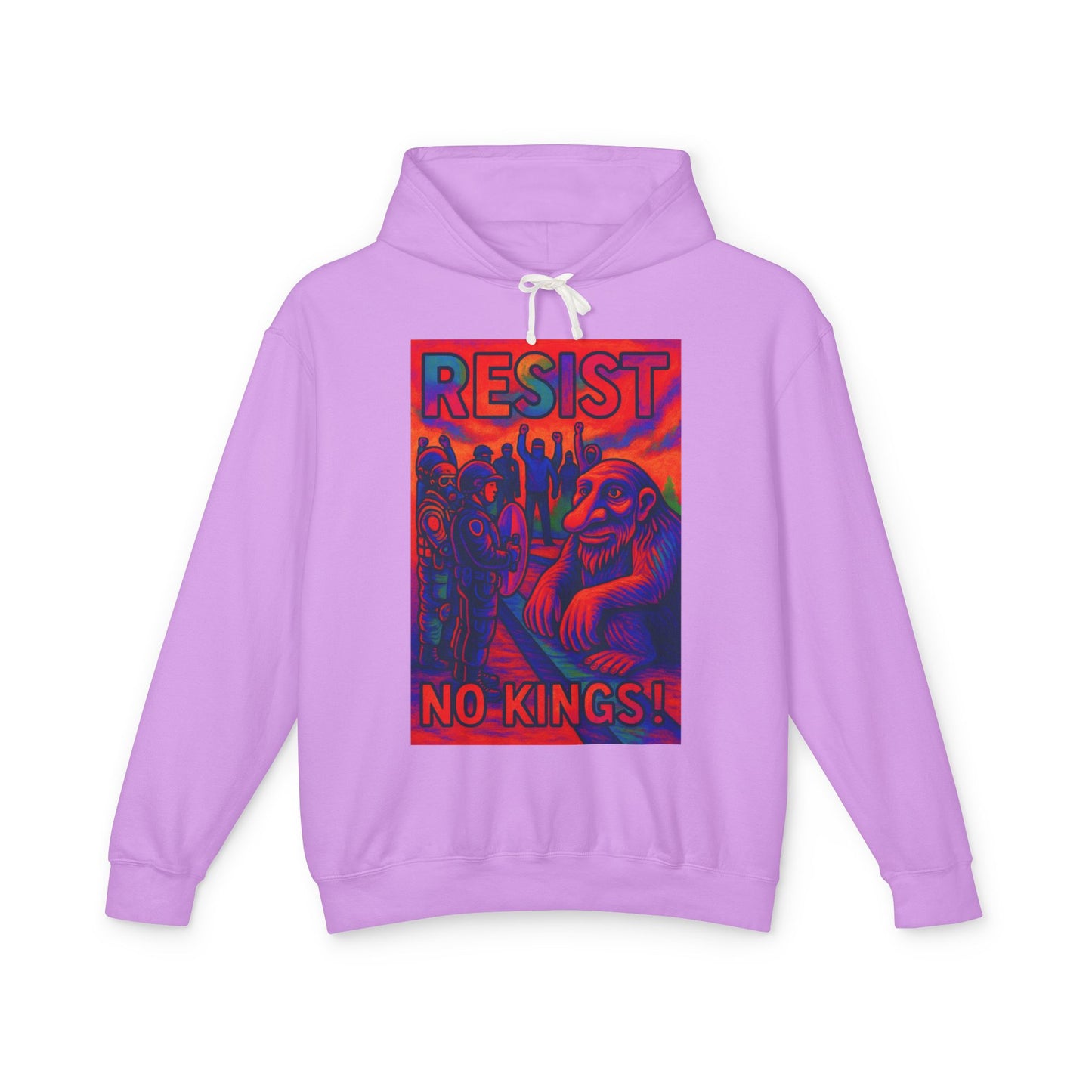 Seattle Troll Lightweight Hoodie - Resist No Kings Design