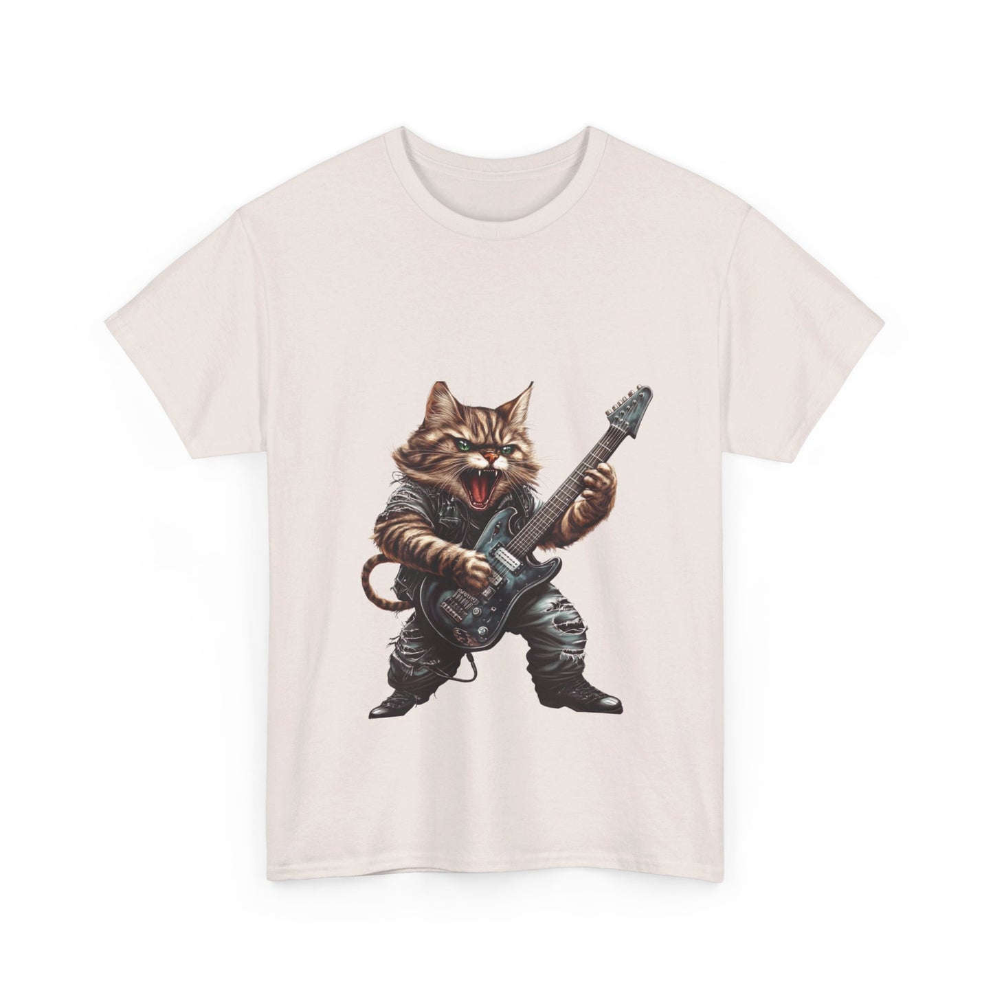 Heavy Metal Cat - Unisex Heavy Cotton Tee