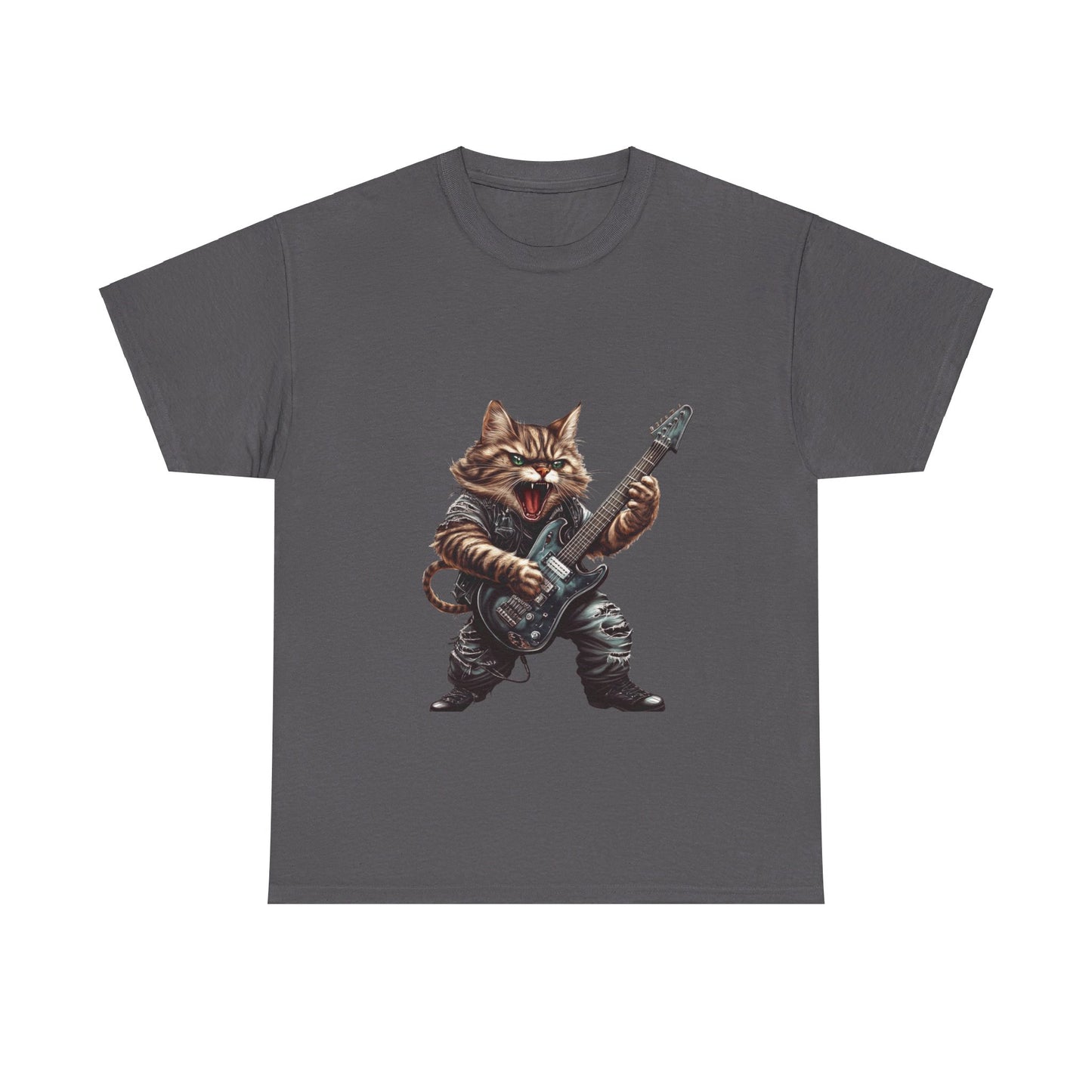 Heavy Metal Cat - Unisex Heavy Cotton Tee