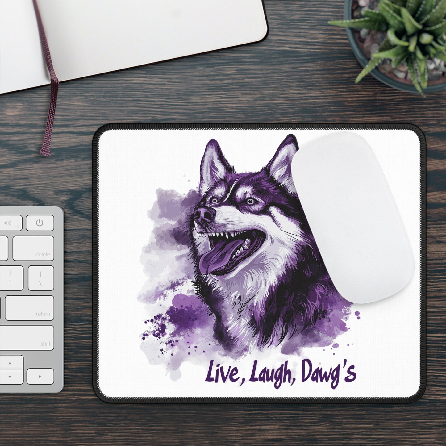Washington University Huskies, Live, Laugh, Dawg's - Gaming Mouse Pad