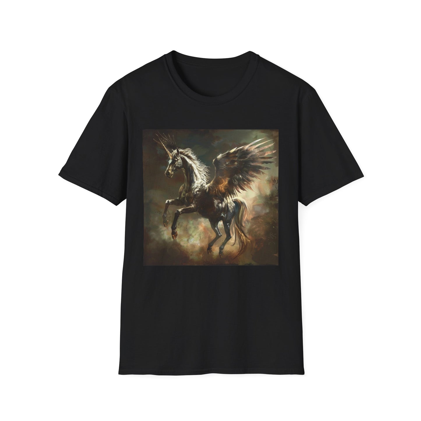 Pegasus flying Unicorn - Unisex Softstyle T-Shirt