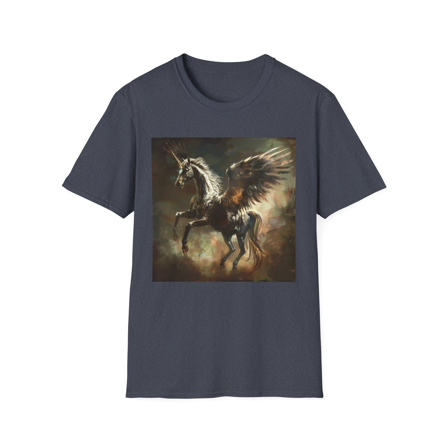 Pegasus flying Unicorn - Unisex Softstyle T-Shirt