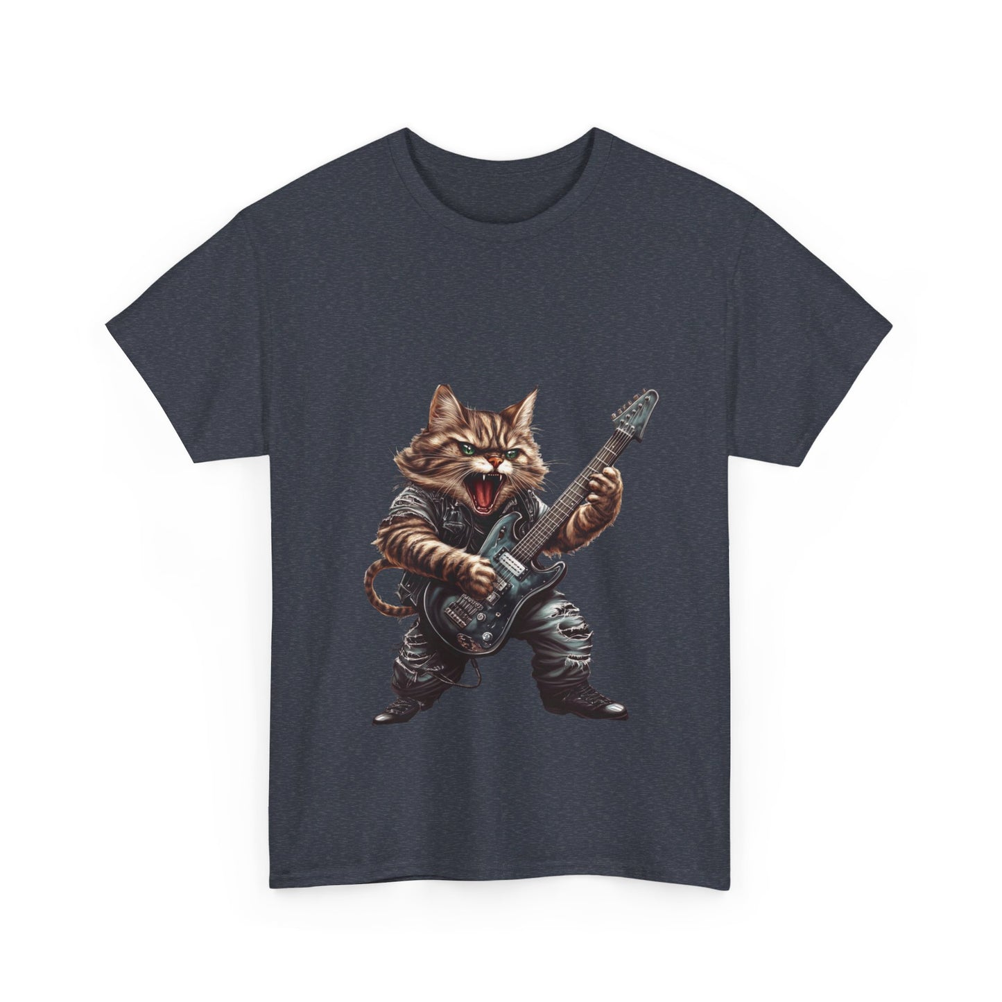 Heavy Metal Cat - Unisex Heavy Cotton Tee