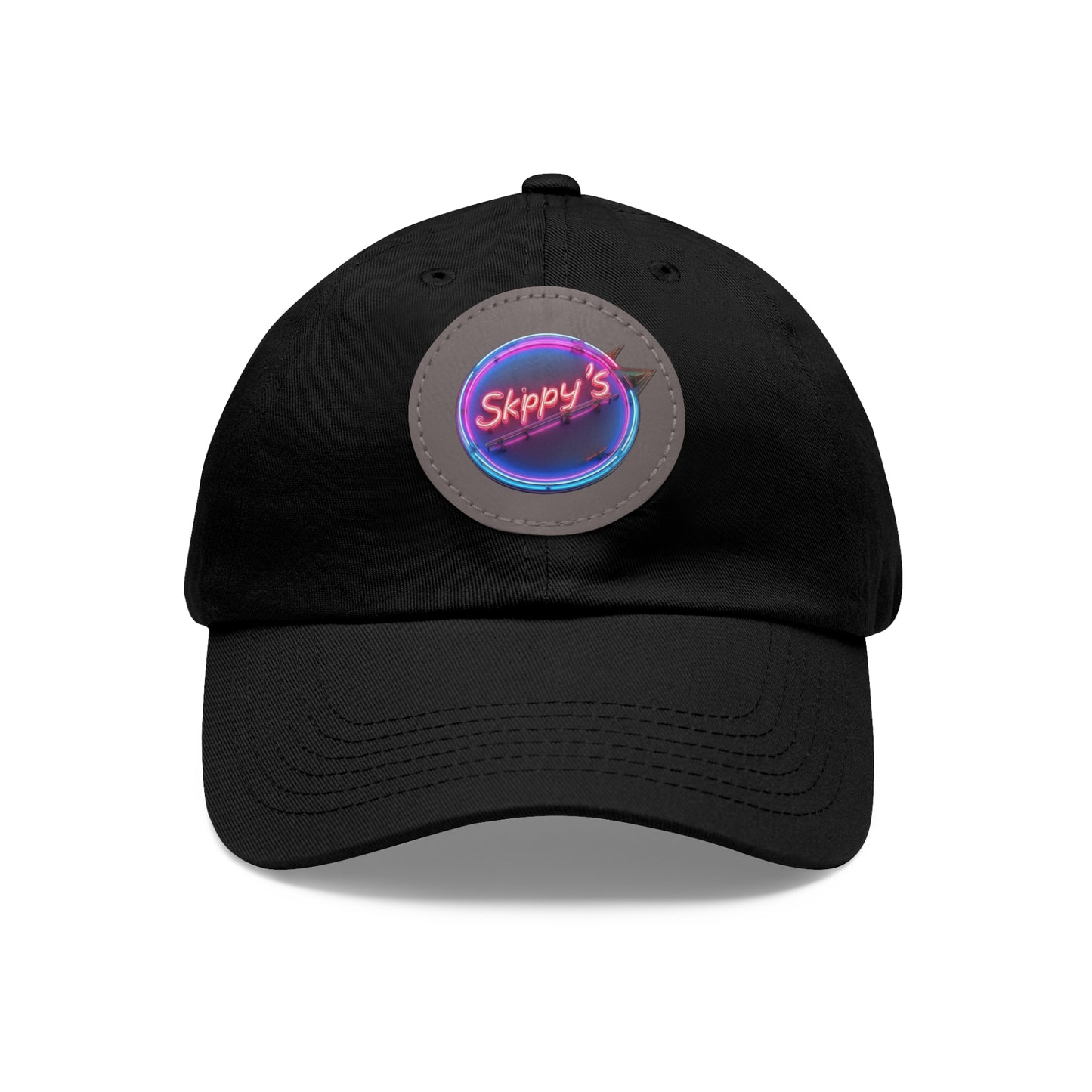 Skippys - Dad Hat with Leather Patch (Round)