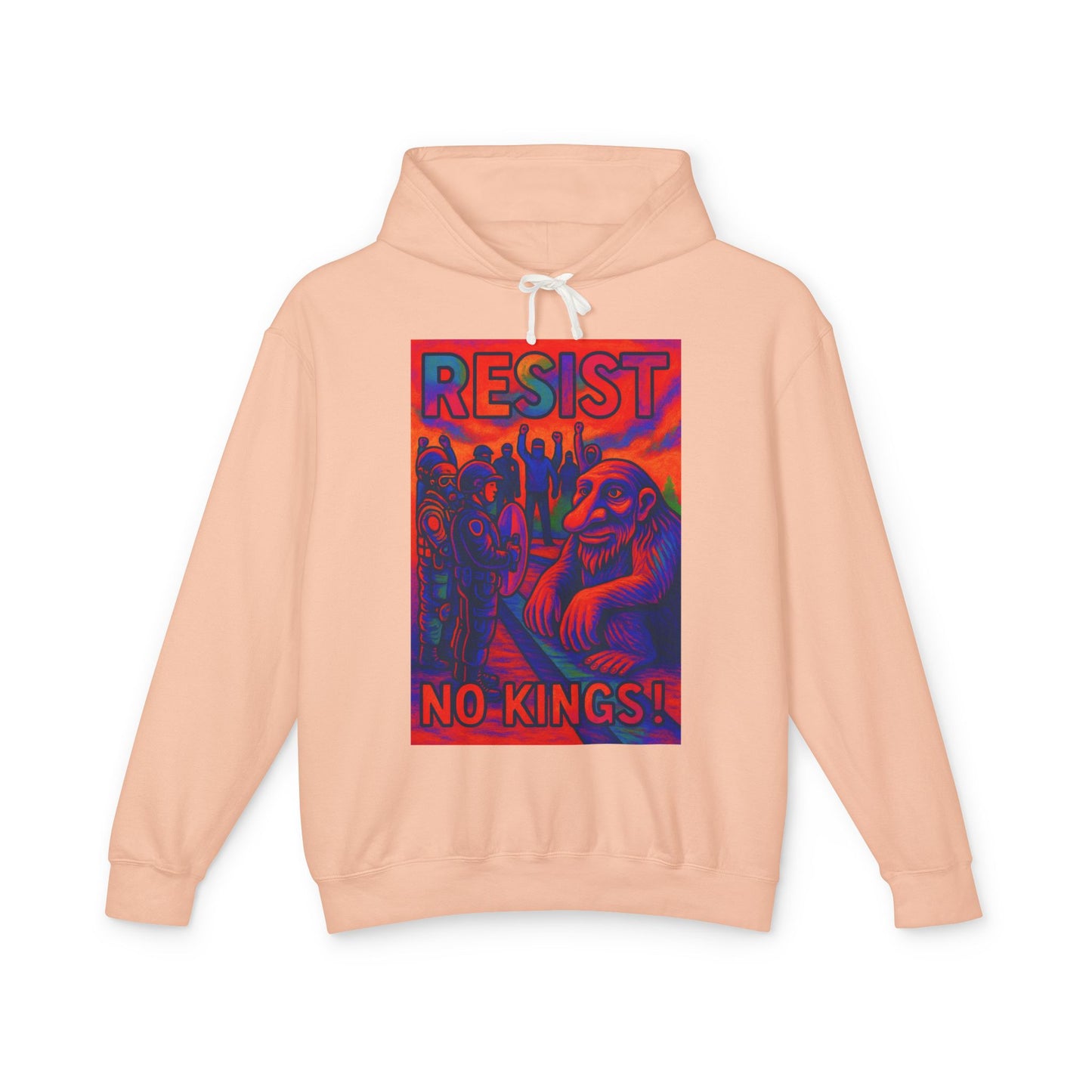 Seattle Troll Lightweight Hoodie - Resist No Kings Design