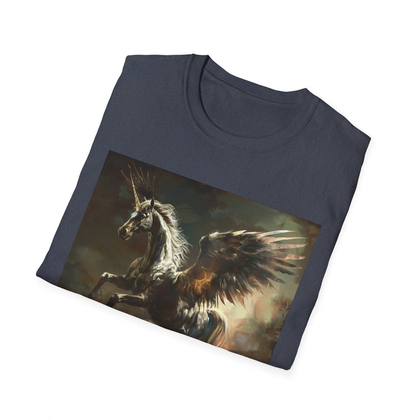 Pegasus flying Unicorn - Unisex Softstyle T-Shirt