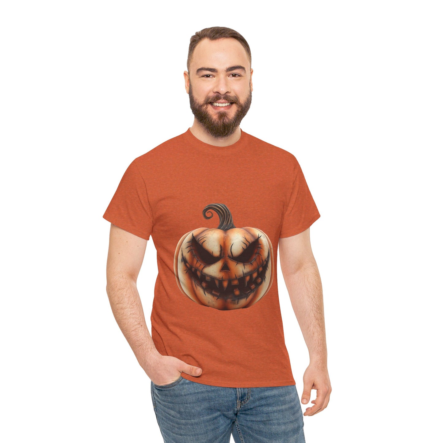 Jack-o-Lantern Halloween toned scary - Unisex Heavy Cotton Tee