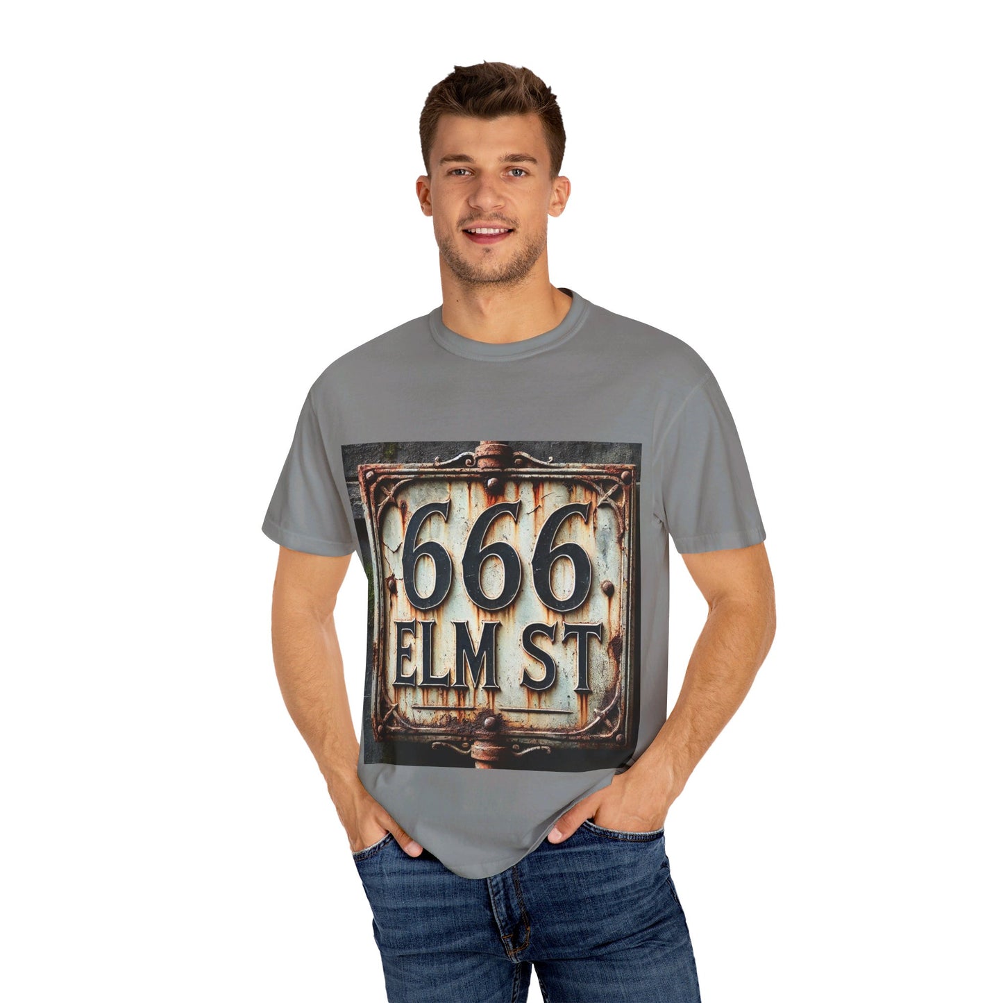 666 Elm St - Unisex Garment-Dyed T-shirt