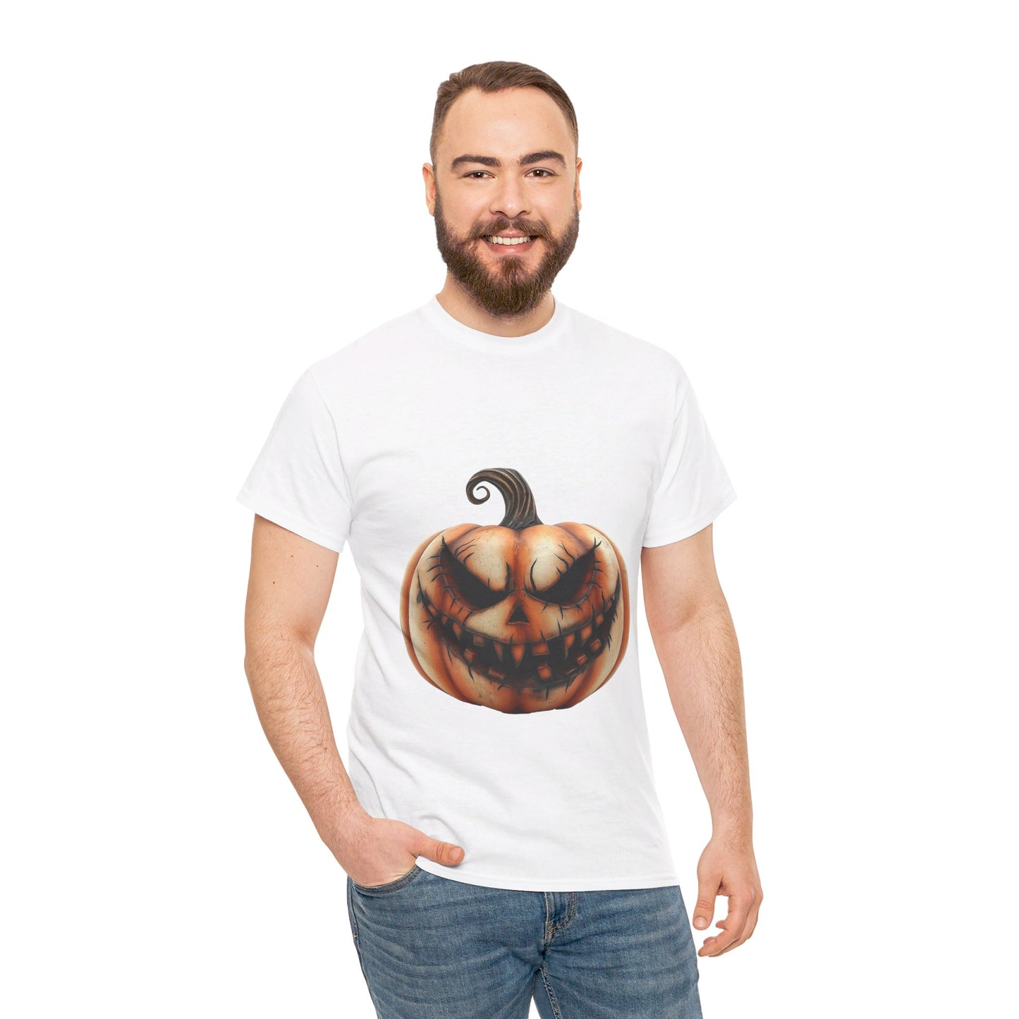 Jack-o-Lantern Halloween toned scary - Unisex Heavy Cotton Tee