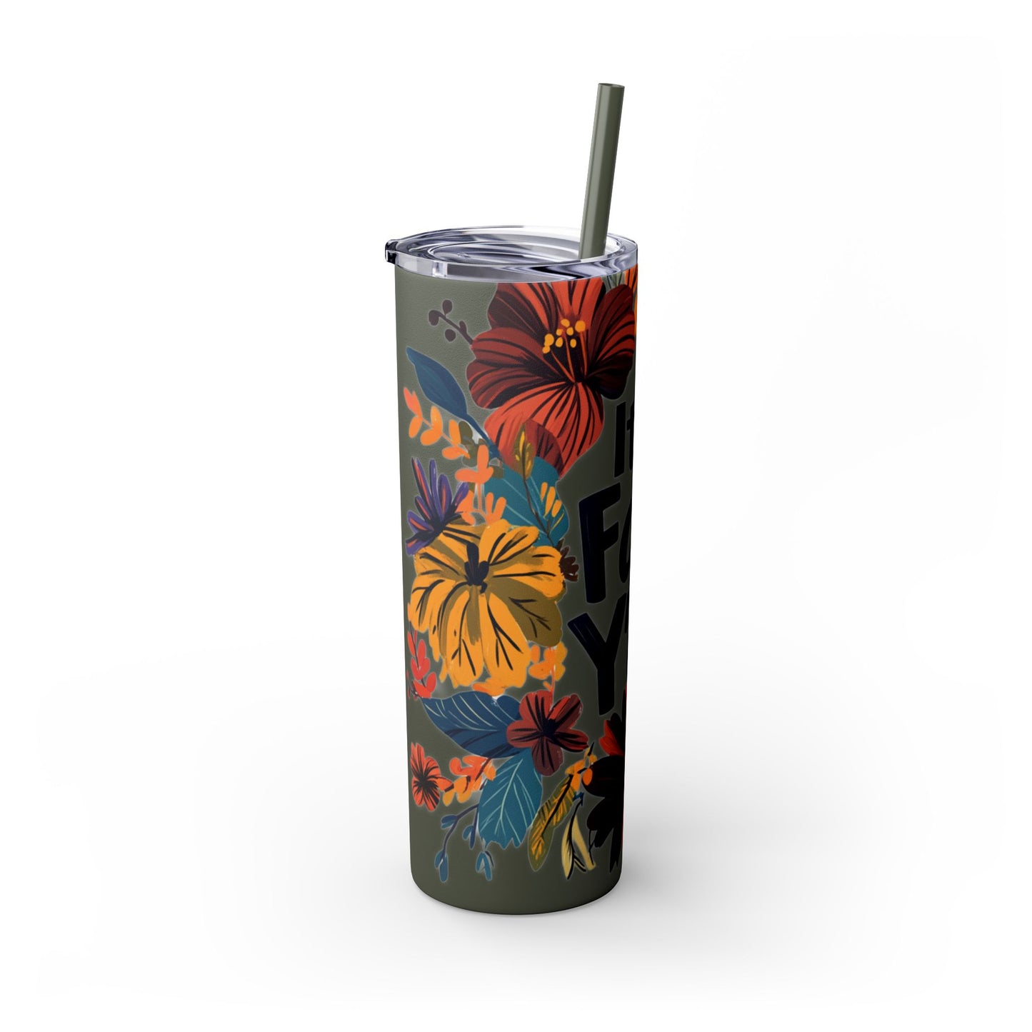 It's Fall Y'all - - Skinny Tumbler with Straw, 20oz