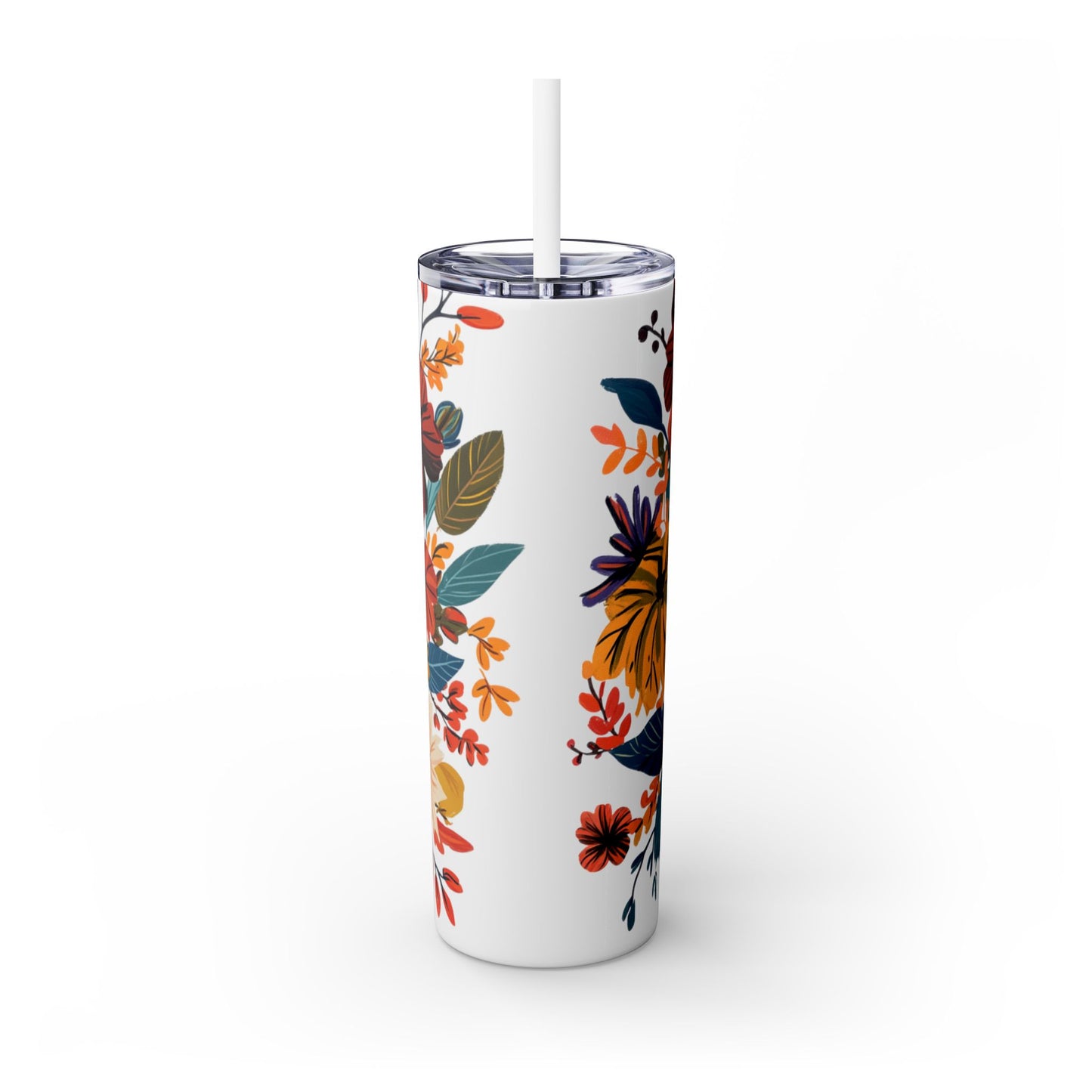 It's Fall Y'all - - Skinny Tumbler with Straw, 20oz