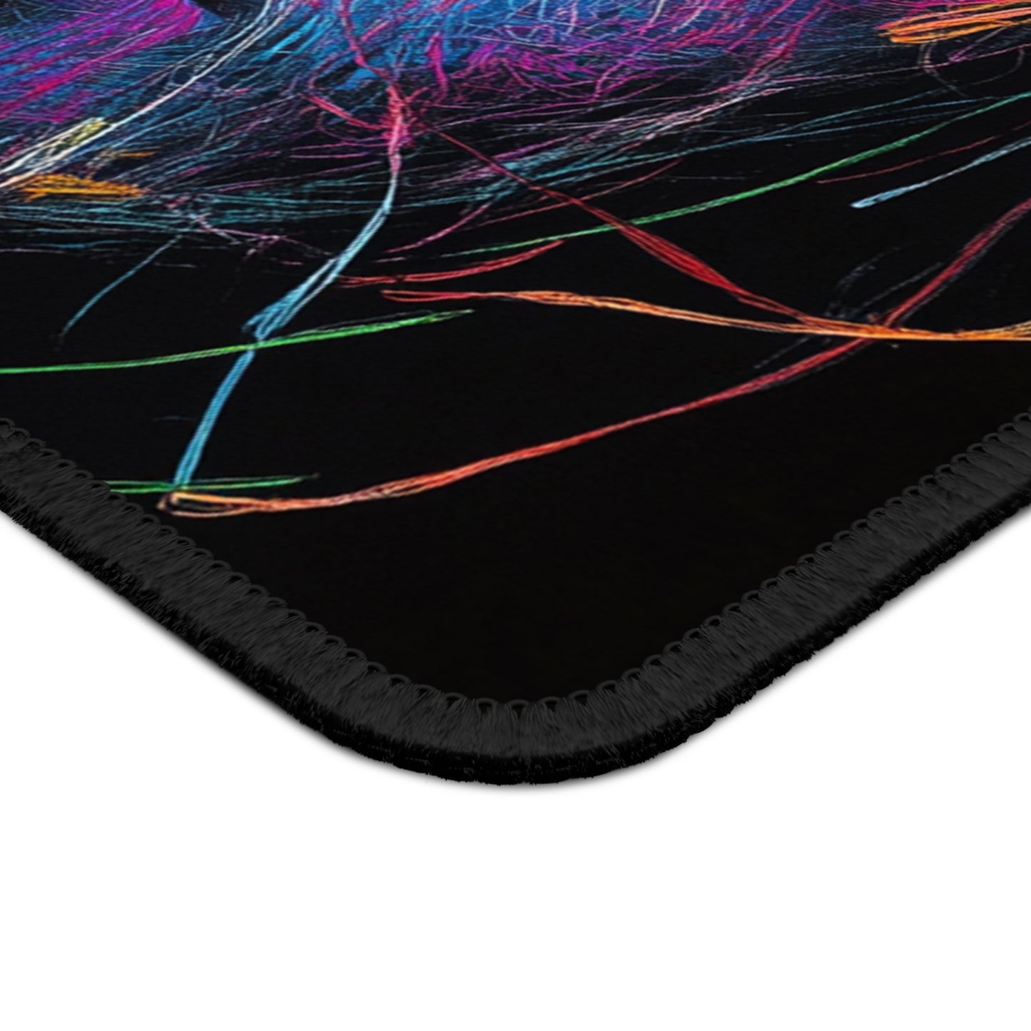 Mouse Pad with Neon Graphic Art Female Face