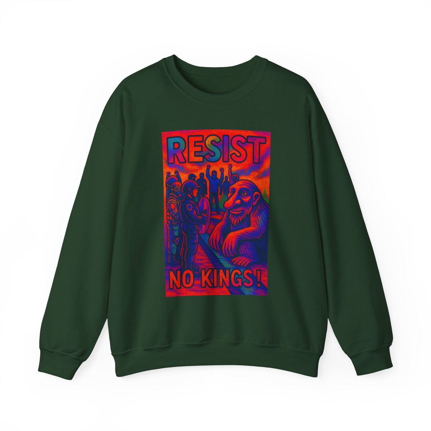 Resist No Kings Seattle Troll Unisex Sweatshirt - Bold Statement Apparel, Cozy