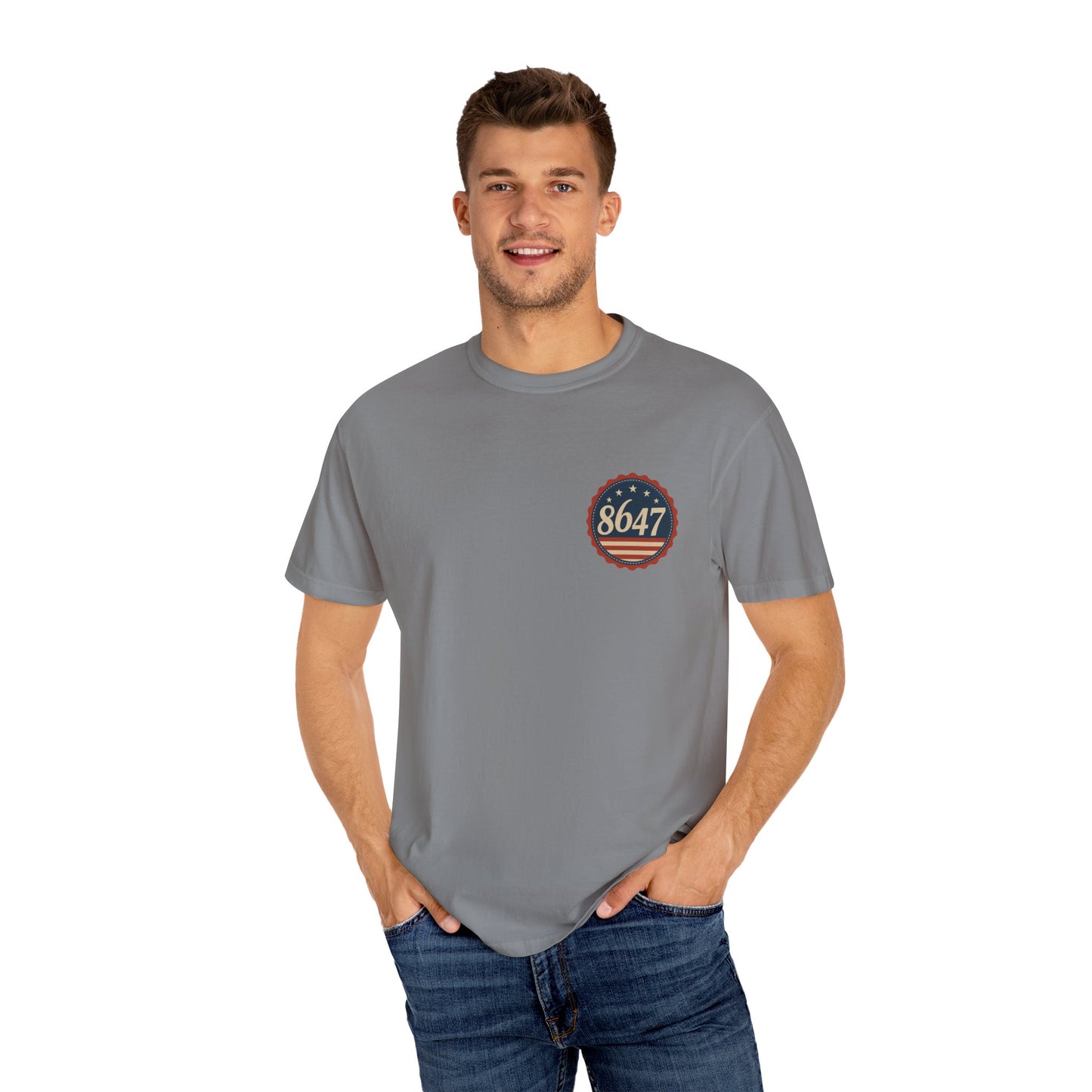 8647 DJT He's Gotta Go Unisex Garment-Dyed Tee