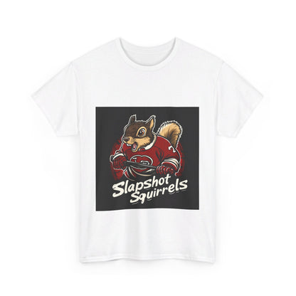 Slapshot Squirrels hockey - Unisex Heavy Cotton Tee