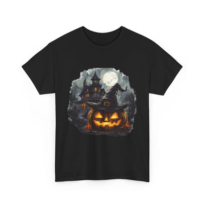 Haunted House Pumpkin - Unisex Heavy Cotton Tee