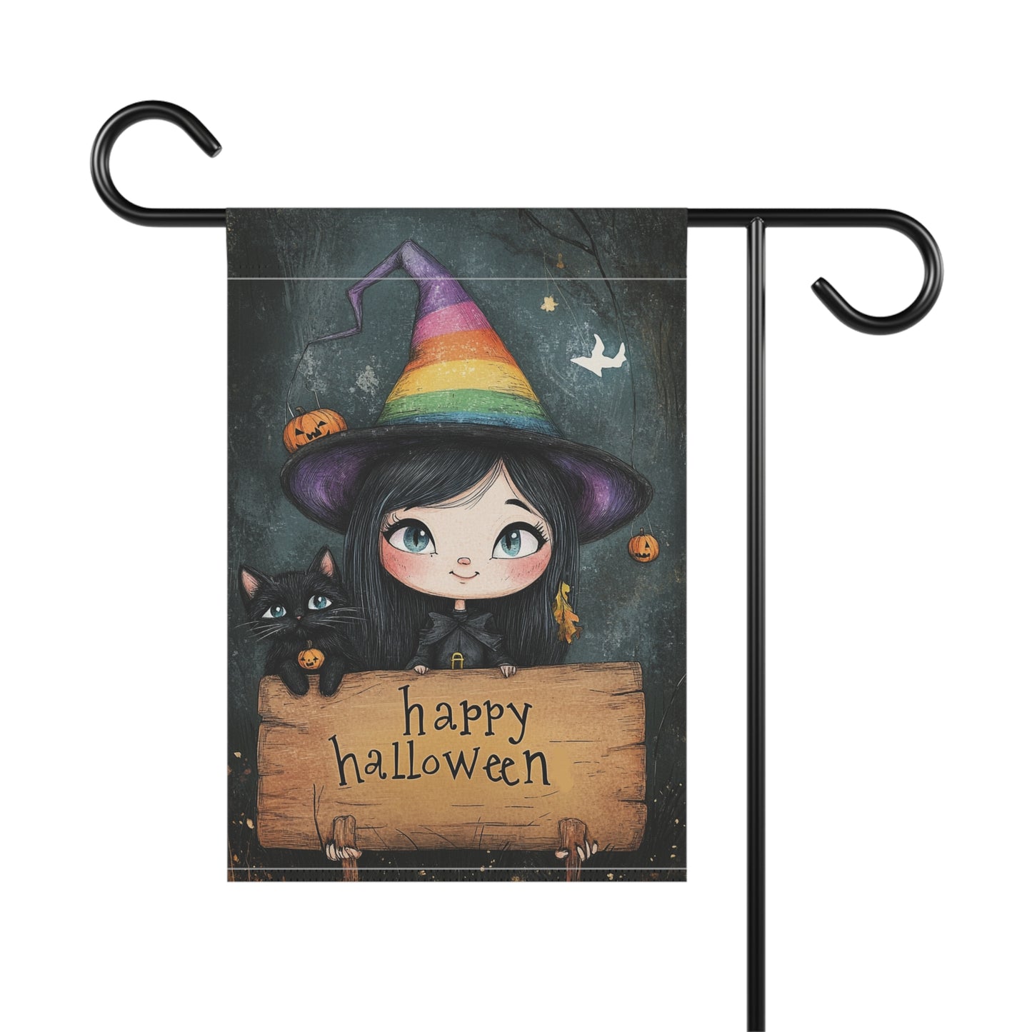 Happy Halloween Witch - Garden & House Banner