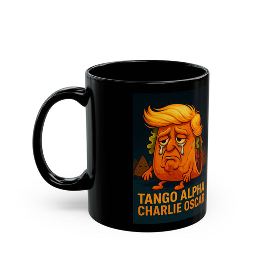 Mug - DJT Taco Mug, Black Ceramic (11oz, 15oz)